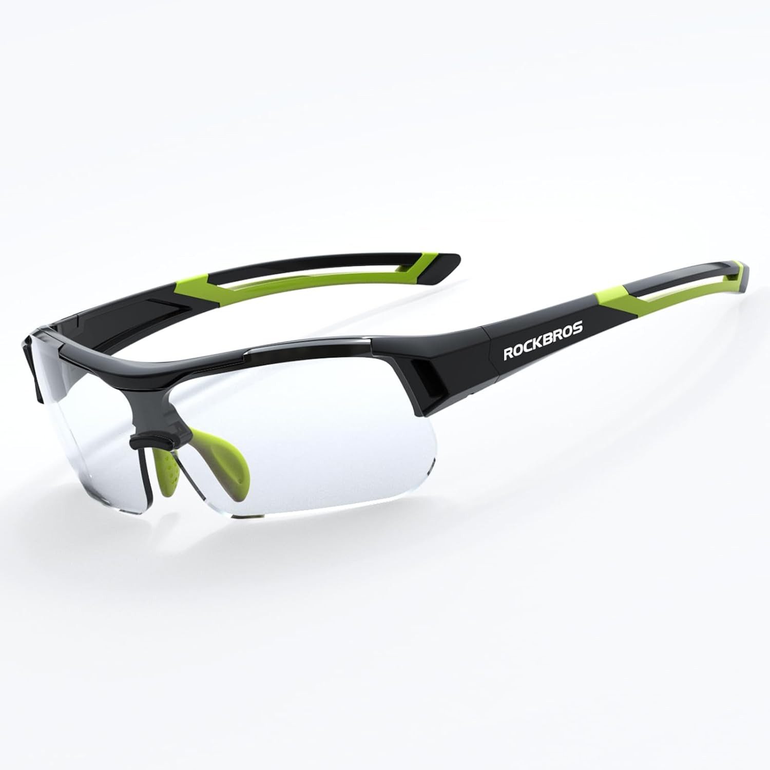 ROCKBROS Fahrradbrille Photochrome Rad-Sonnenbrille Halbrahmen UV-Schutz ultraleicht