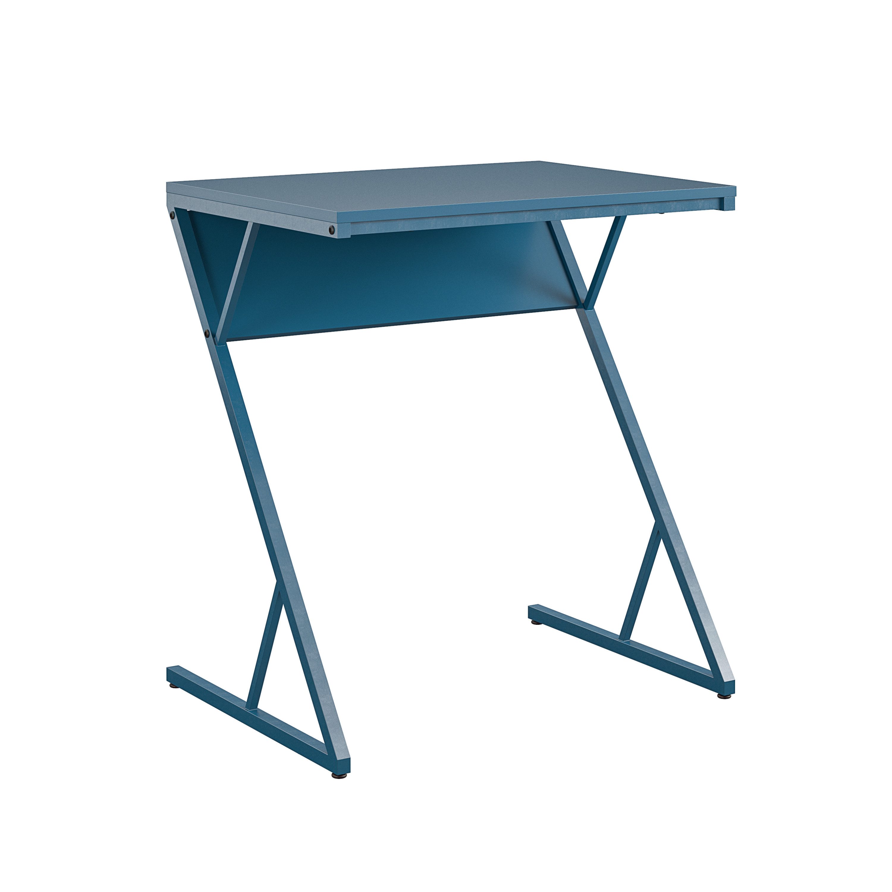 loft24 Schreibtisch Regal - Arbeitstisch Bürotisch Computertisch PC Tisch Schreibpult, Laptoptisch mit Metallgestell Breite 64 cm