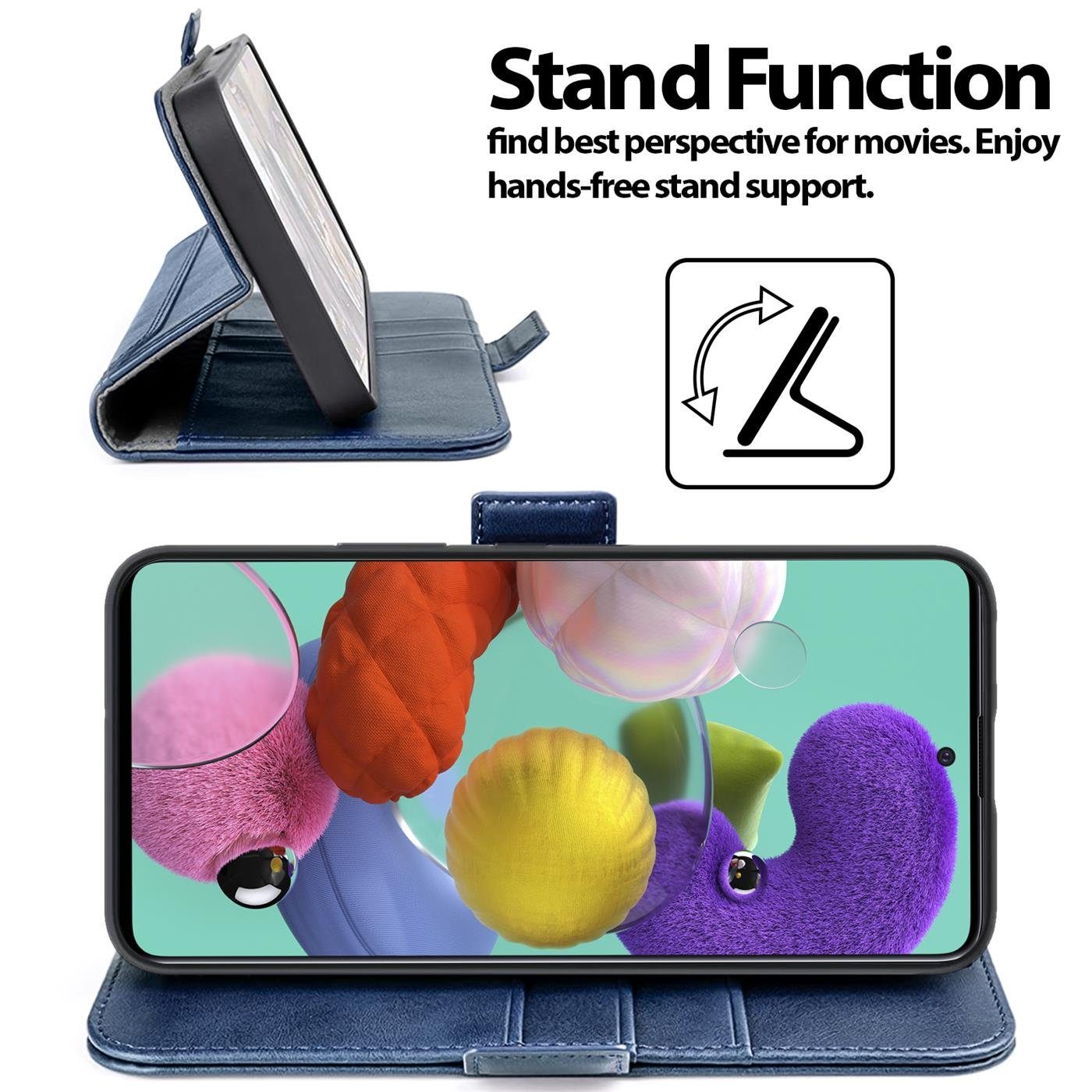 CoolGadget Handyhülle Book Case Elegance Tasche für Samsung Galaxy A51 6,5 Zoll, Hülle Magnet Klapphülle Flip Case für Samsung Galaxy A51 Schutzhülle