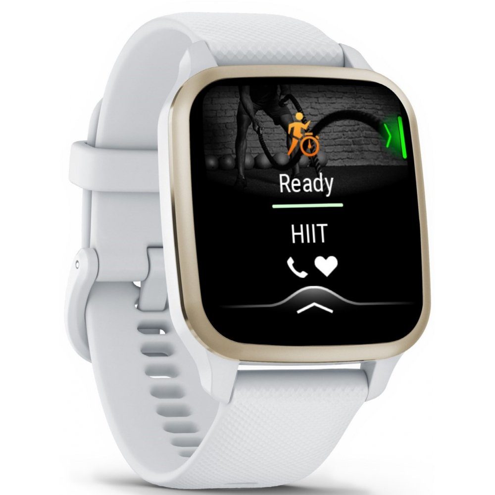 Garmin Venu Sq 2 - Smartwatch - weiß/cremegold Fitnessuhr