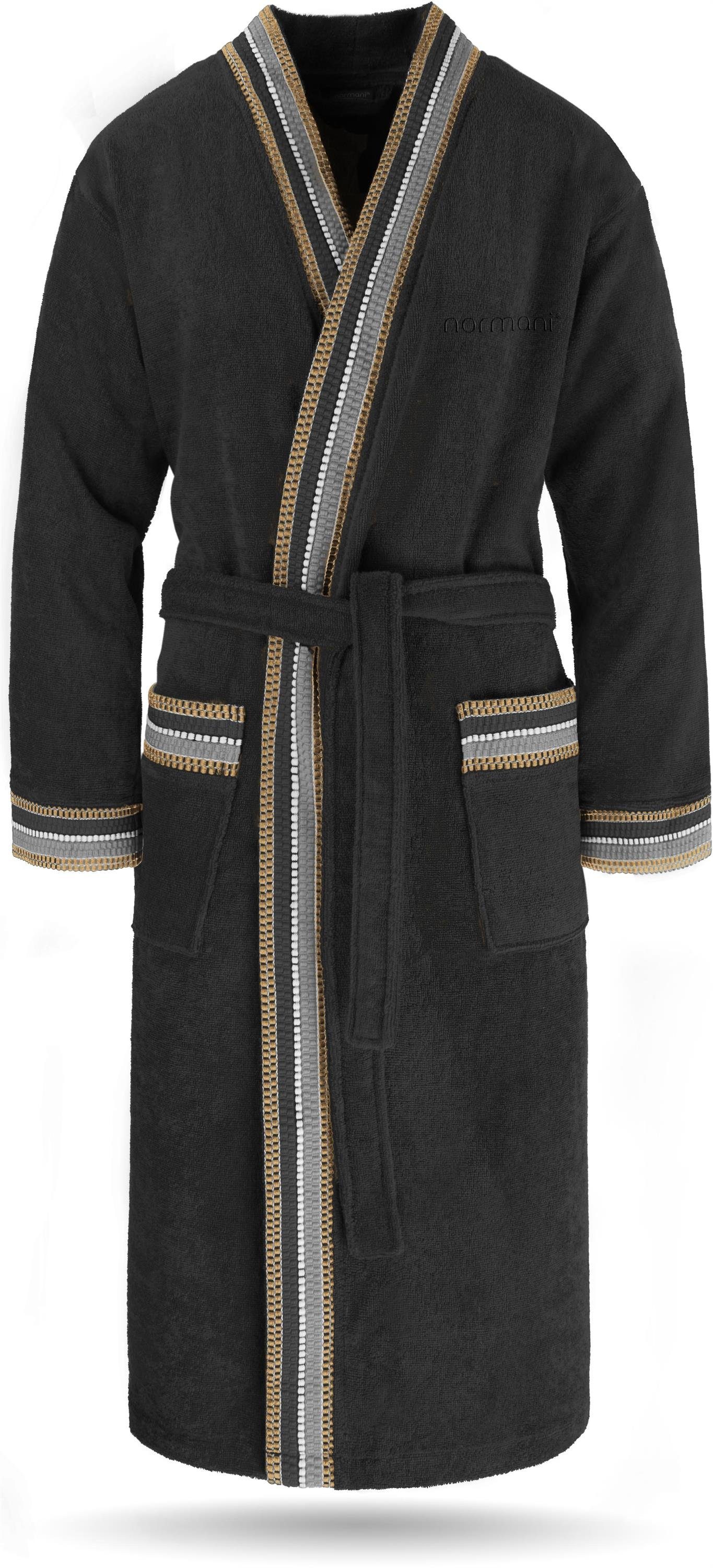 normani Bademantel Bademantel Lean, Bio-Baumwolle, Schalkragen, Bindegürtel günstig online kaufen