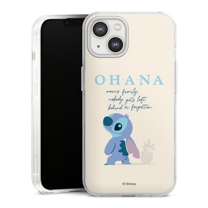 DeinDesign Handyhülle Lilo & Stitch Offizielles Lizenzprodukt Disney Ohana Stitch Apple iPhone 14 Hülle Bumper Case Handy Schutzhülle Smartphone Cover