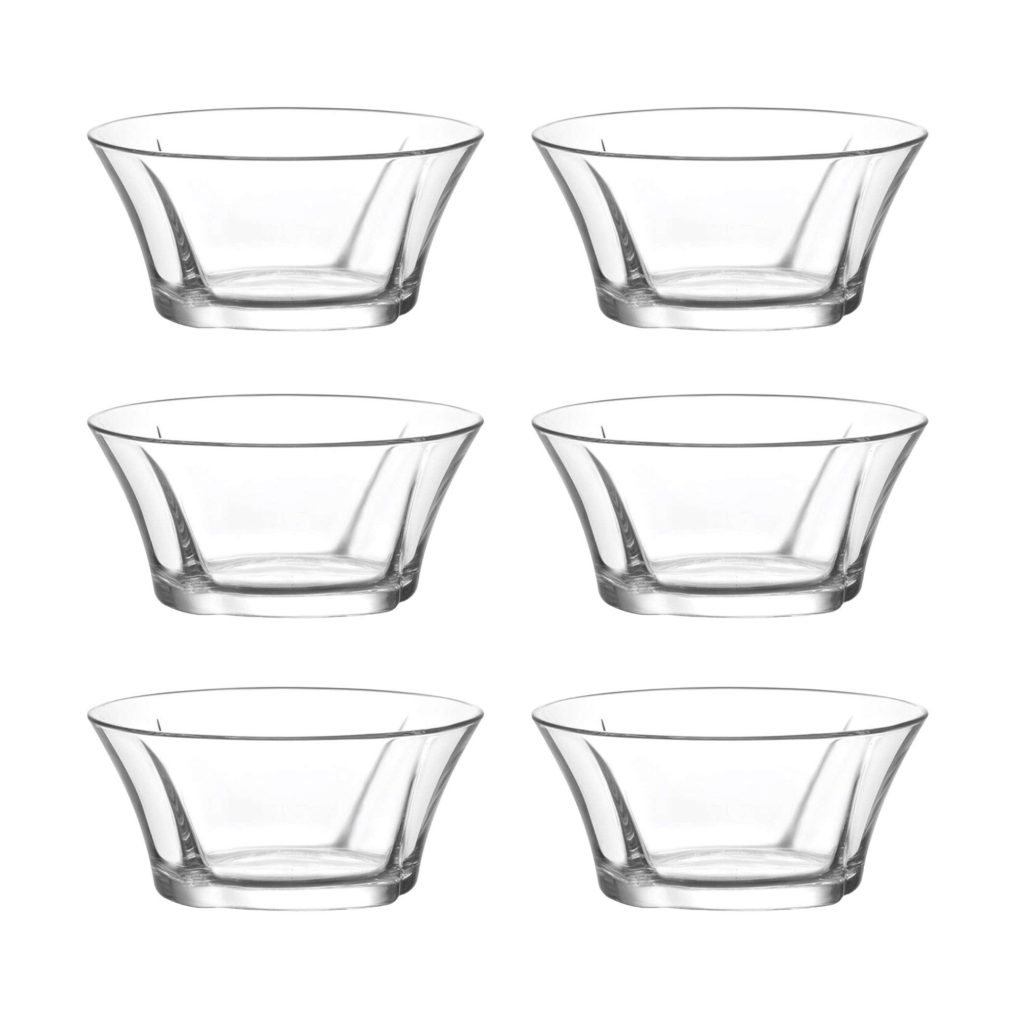 LAV Dessertschale 6er Set Vorspeise Glasschalen - Elegante Dessert- Müslischüssel 310cc, Glas, (6er Set, 6-tlg)