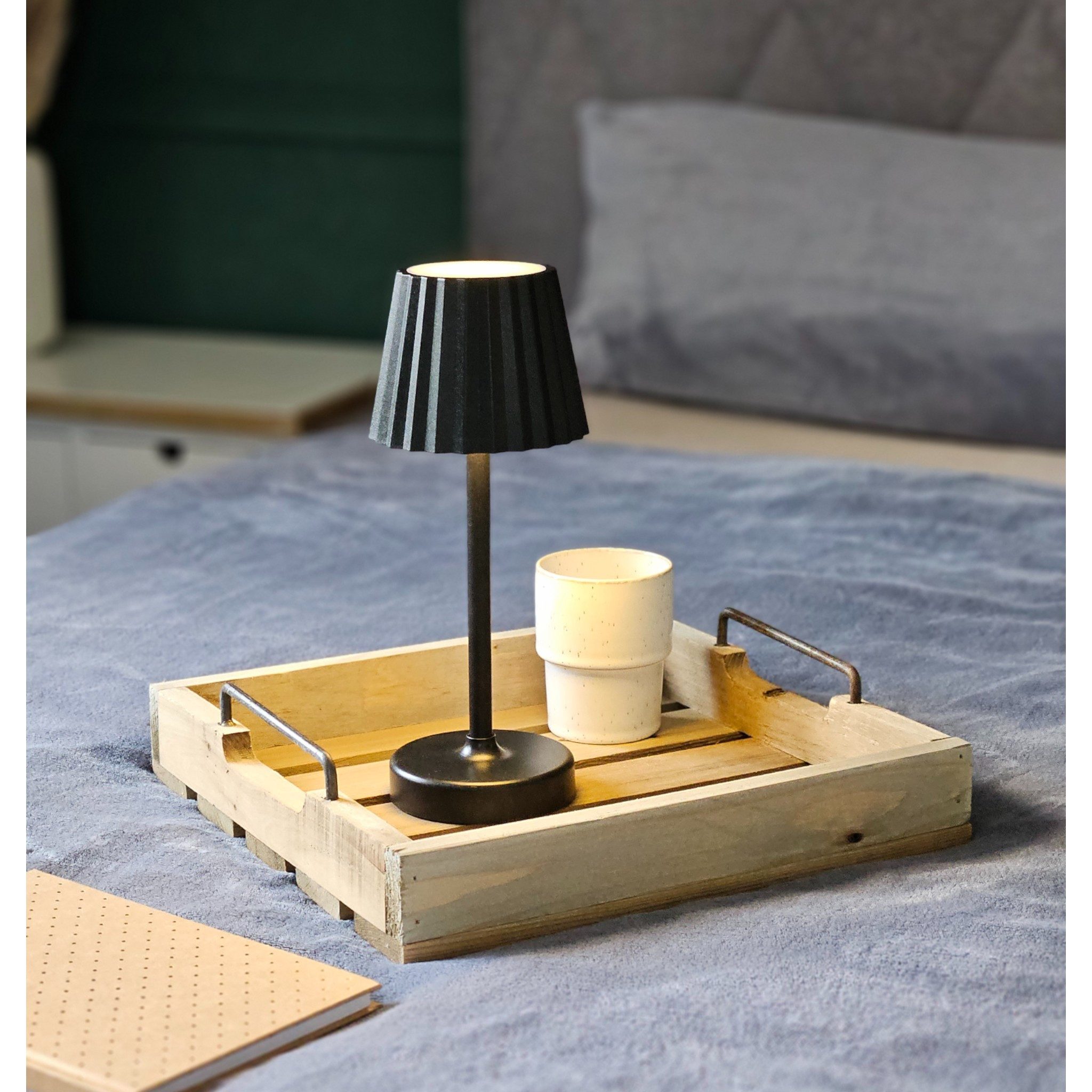 Meinposten LED Tischleuchte Lampe Leuchte LED weiß schwarz Batterie Leselam günstig online kaufen