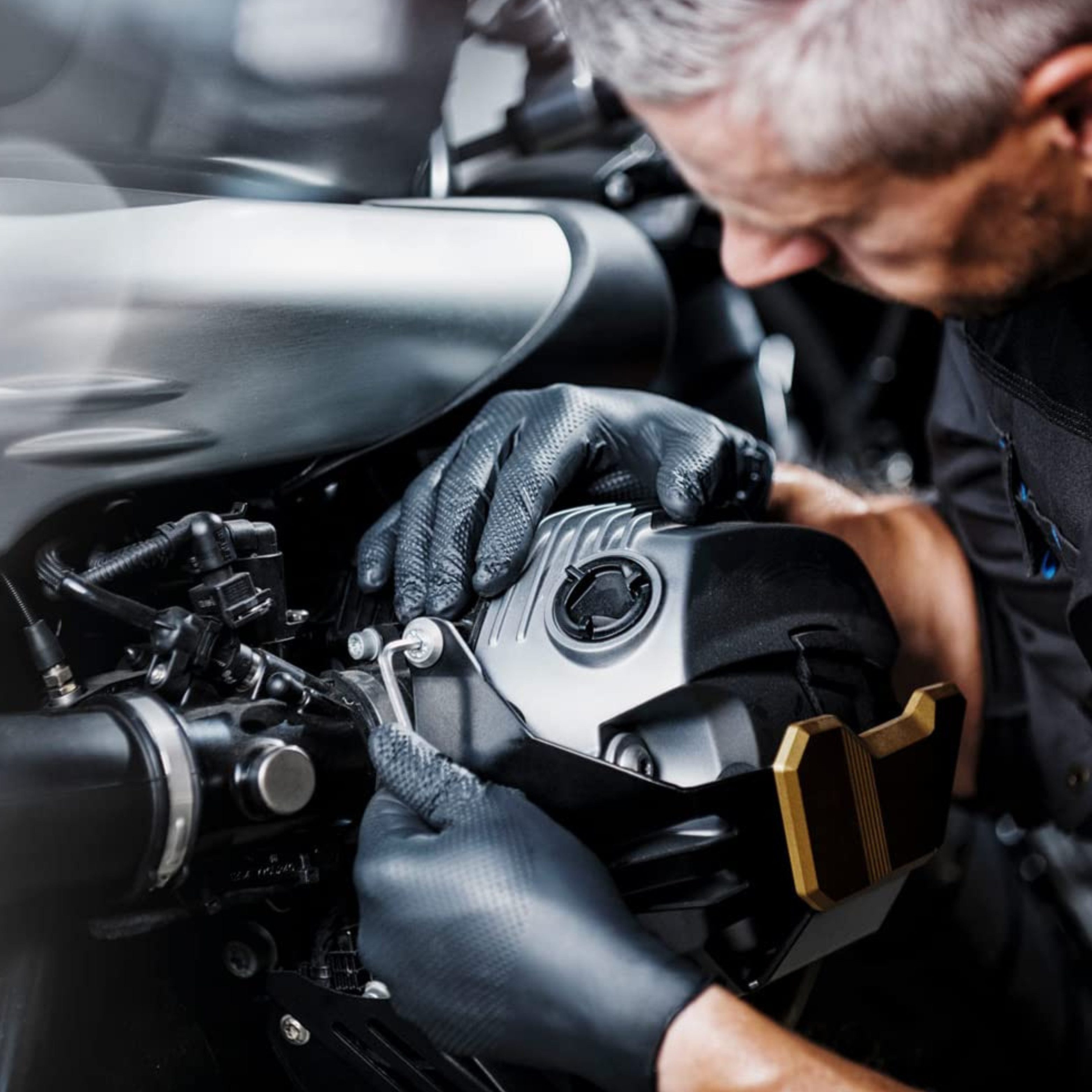 Mercator Nitril-Handschuhe Nitrilhandschuhe Schwarz, Einmalhandschuhe, Größe: XXL - 500 Stück (500-St)