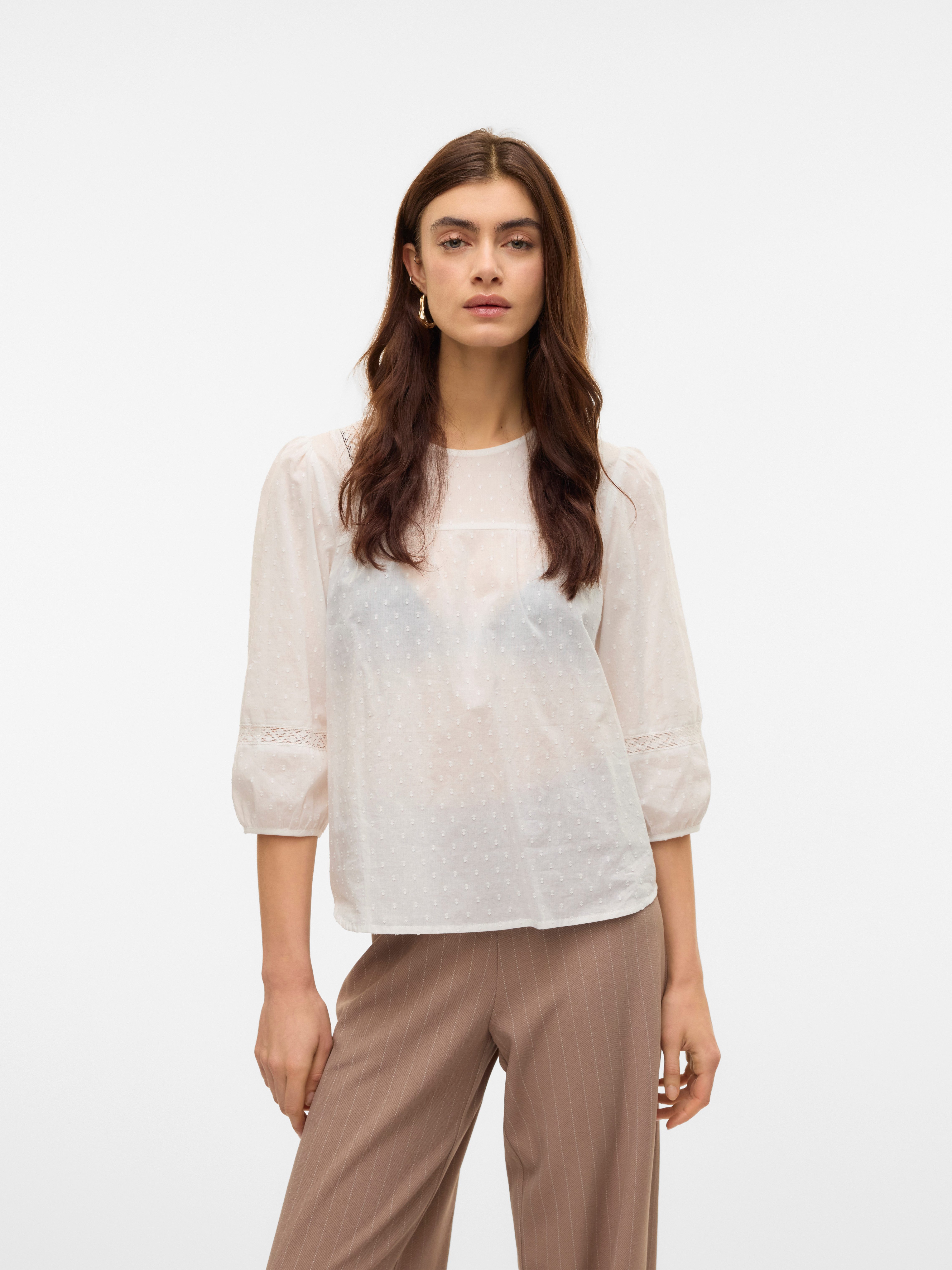 Vero Moda Langarmbluse VMTRINE 3/4 LACE günstig online kaufen
