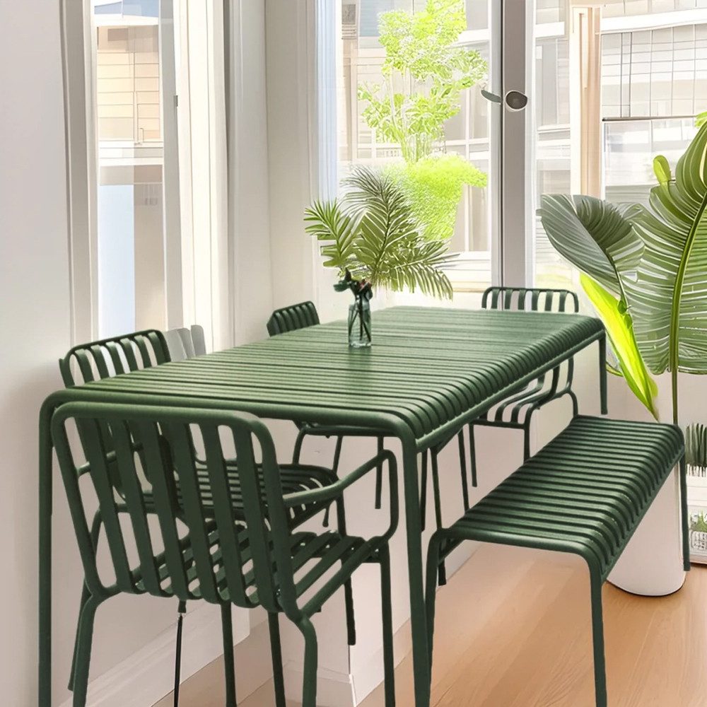 Muxing Gartenlounge-Set Gartenmöbel Set, aus Eisen mit Tisch und Stühlen für Garten & Terrasse, (Set, 6-tlg)