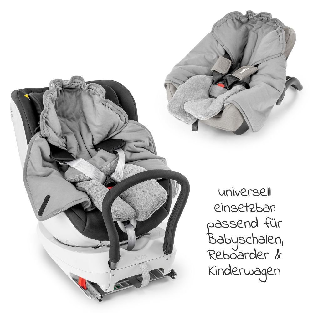 Zamboo Fußsack »Grau«, Baby Winter Einschlagdecke mit Füßen - gefütterte  Decke für Babyschale / Maxi Cosi und Kinderwagen Babywanne - mit Kapuze und  Tasche