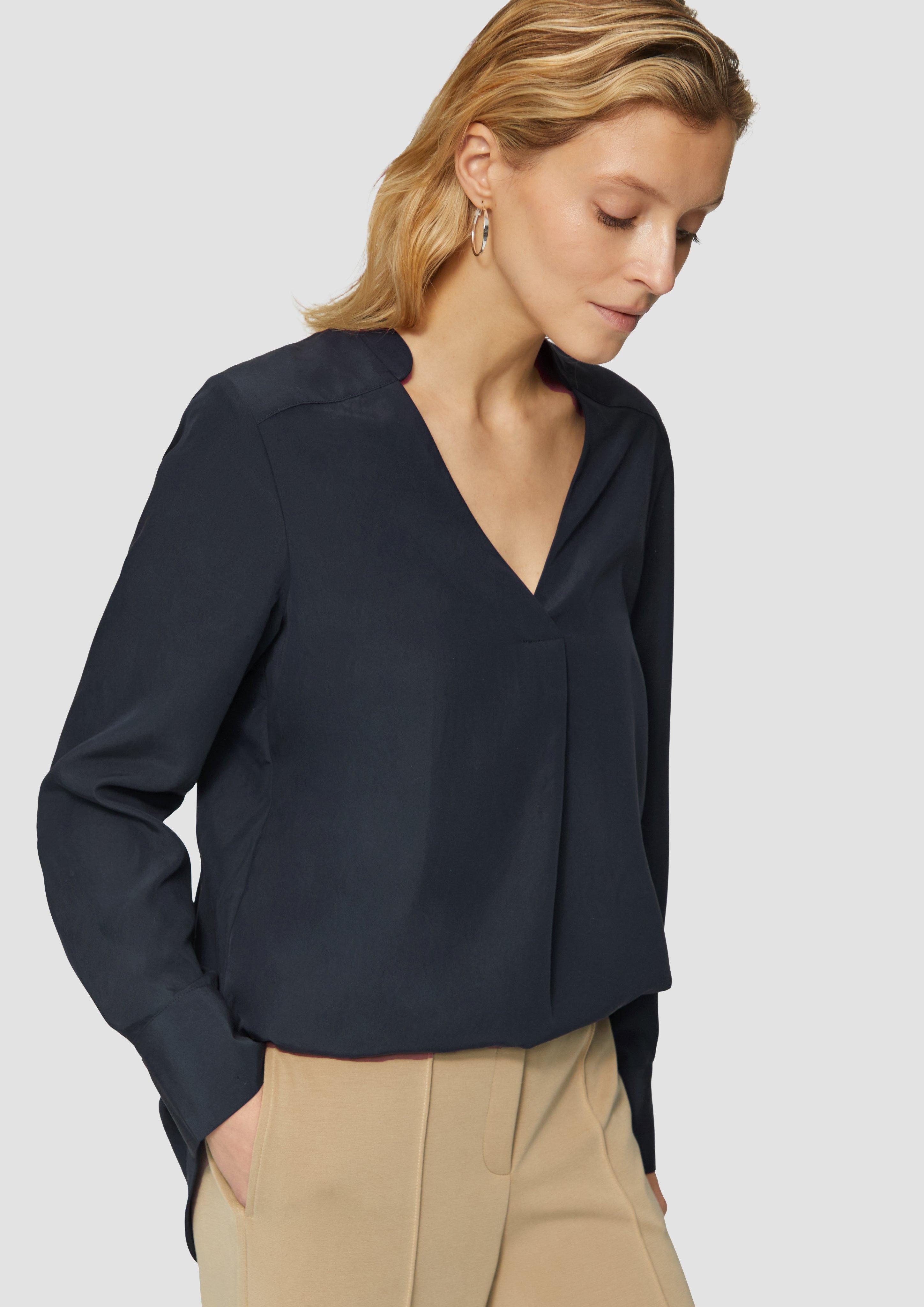 s.Oliver BLACK LABEL Langarmbluse Longbluse aus günstig online kaufen