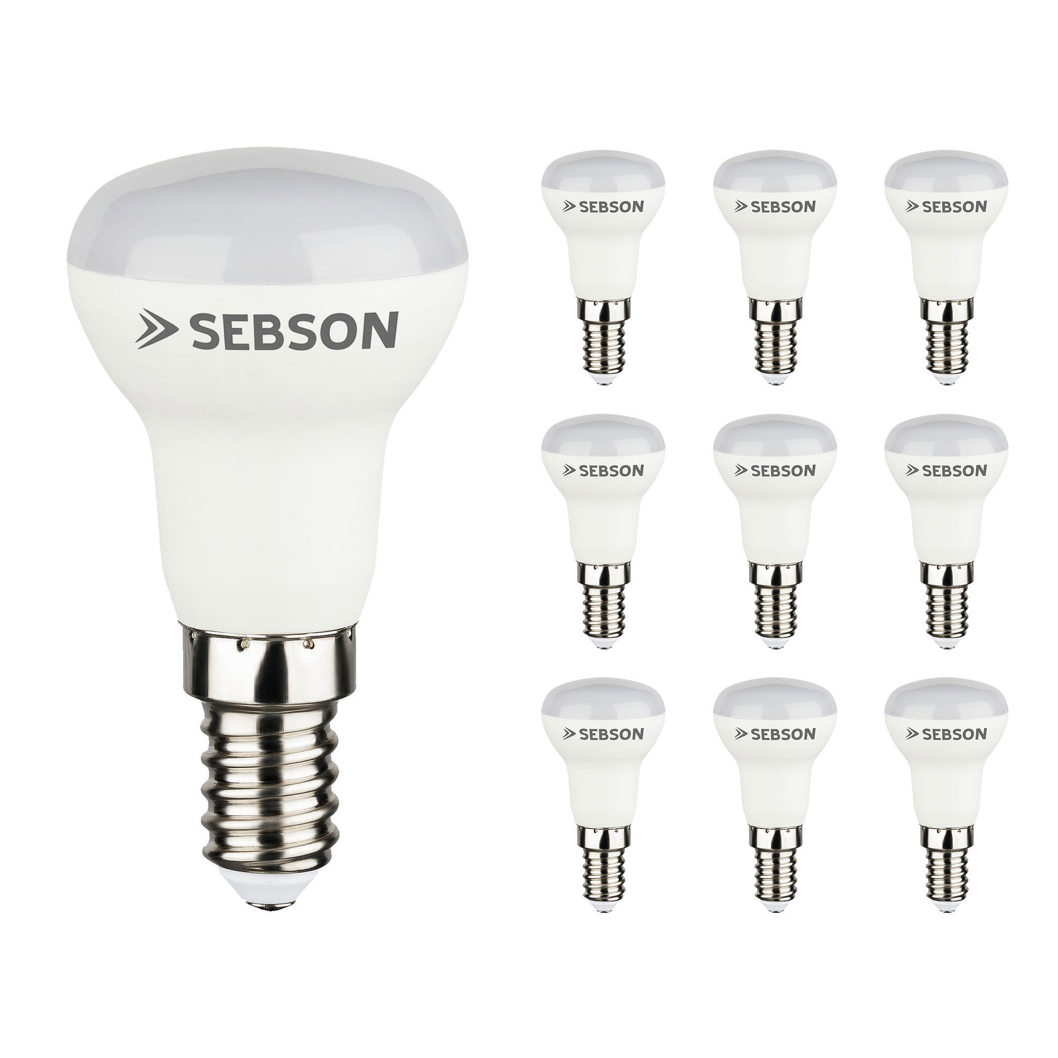 SEBSON LED Lampe E14 R50 Reflektor 6W warmweiß 3000k 460lm, Ra97, 230V LED  Leuchtmittel flimmerfrei, E14 R50 Reflektorlampe, 10er Pack LED-Leuchtmittel