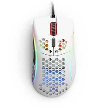 Glorious PC Gaming Race Model D- Gaming-Maus (kabelgebunden, USB Anschluss, 12000 DPI, leichte Wabenmaus, RGB-LED, weiß/matt)