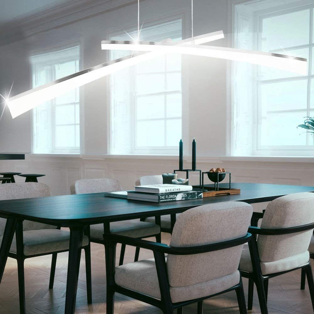 WOFI Deckenleuchten 7148.02.64.6000 CONSELL LED Pendelleuchte 12,5W 900W 3000K chrom