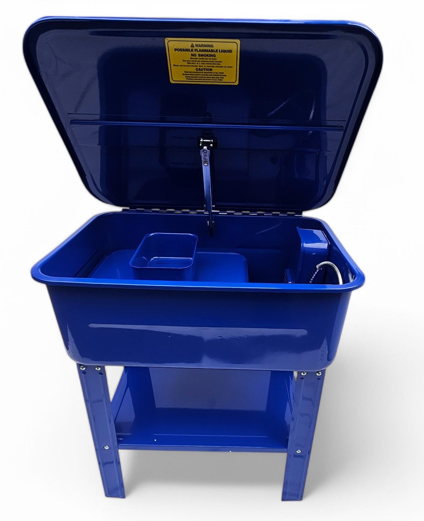 DeTec. Waschtisch Teilewaschgerät 90L Elektrische Pumpe Teilereiniger 20l/min, Teilewäscher 230V Profi Teilewaschanlage mit Ablage