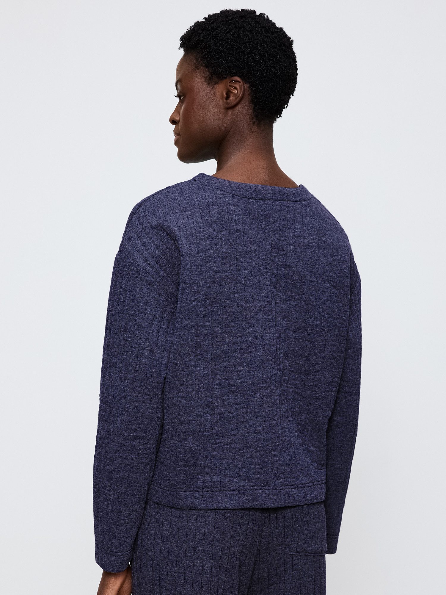 Triumph Sweatshirt Cozy Comfort Top Quilted Rundhhalsausschnitt - überschnittene Schultern - warmer Steppstoff