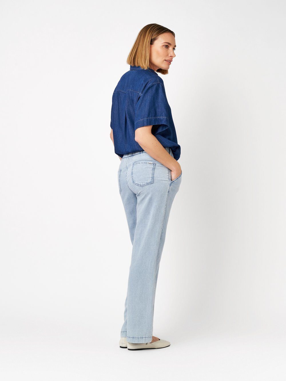 TONI Palazzohose Pia Wide in Denim-Optik
