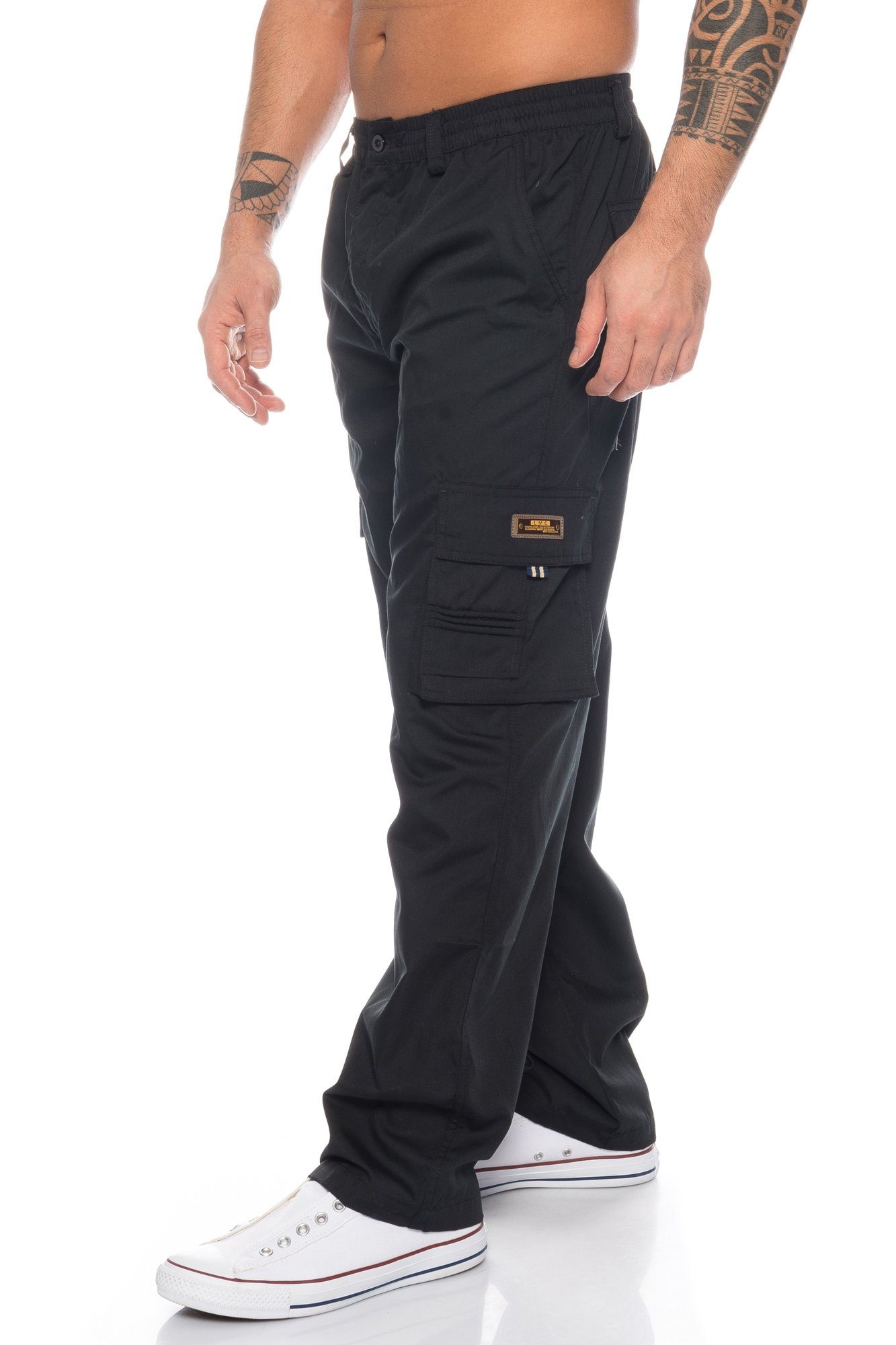 Unifarbe Herren Cargohose Cargohose BENK Schwarz Arbeitshose Cargo Hose Cargo Pants Benk