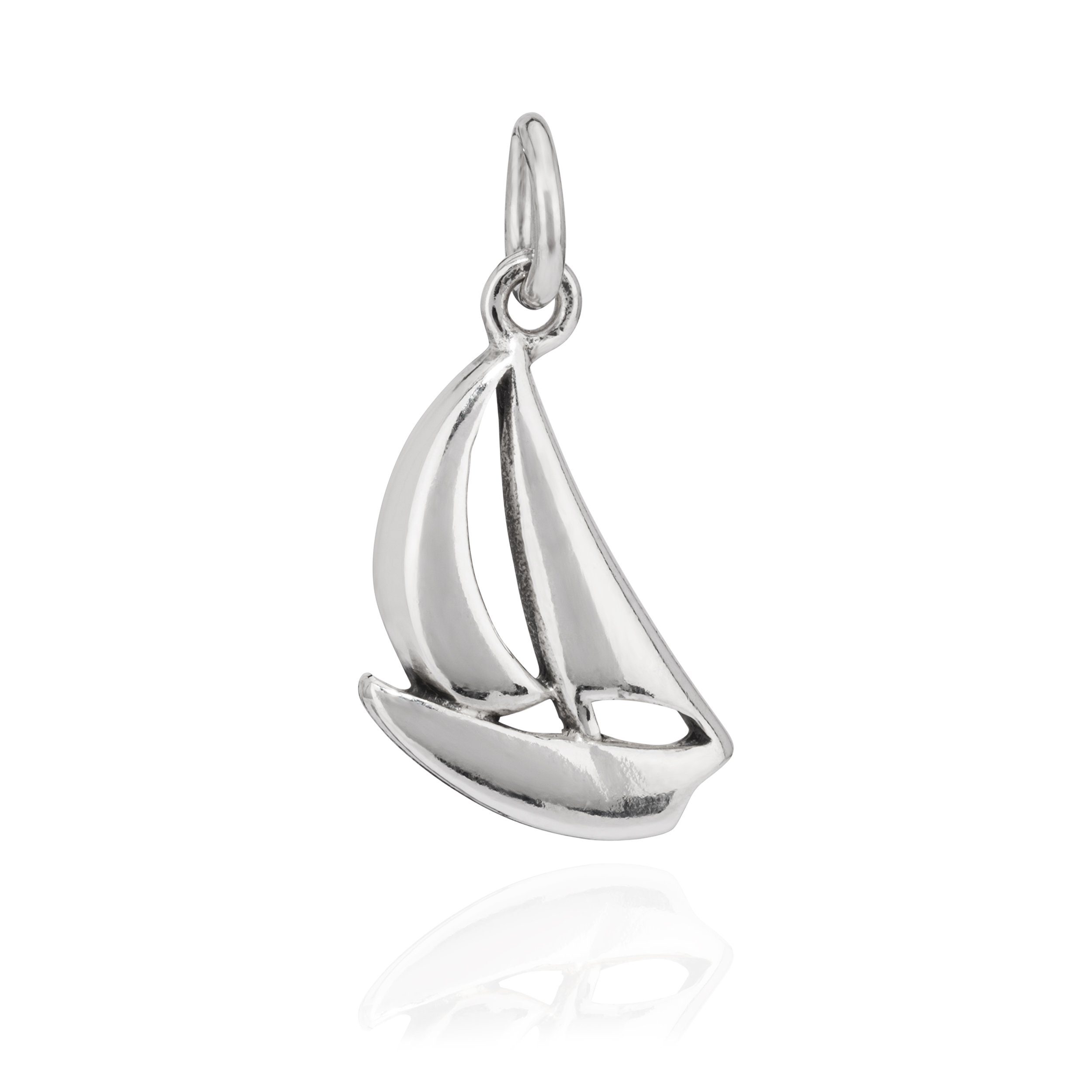 Kettenanhänger 925 Silber 17x11mm Meer S, 925 Silber rhodiniert