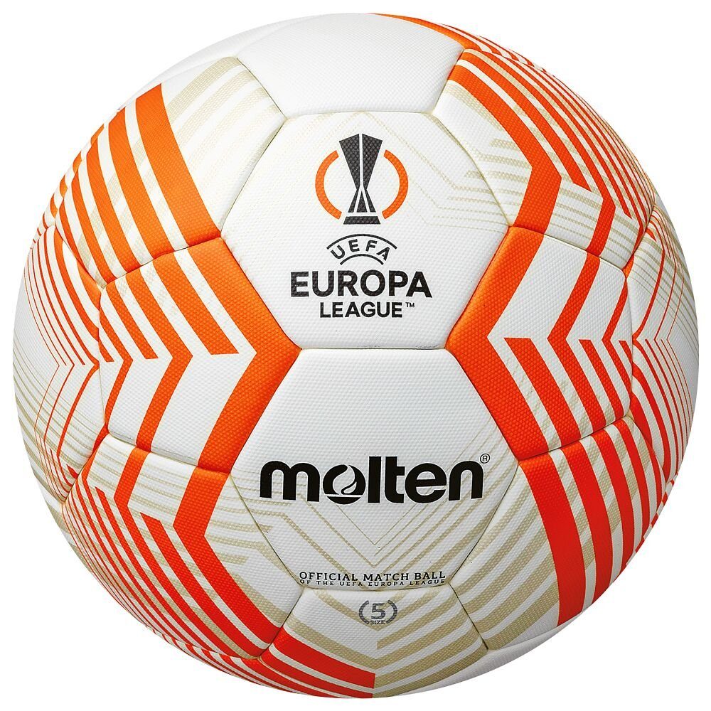 Molten Fußball Fußball UEFA Europa League Matchball 2022-2023, Oberflächenstruktur mit spezieller Antihaft-Beschichtung