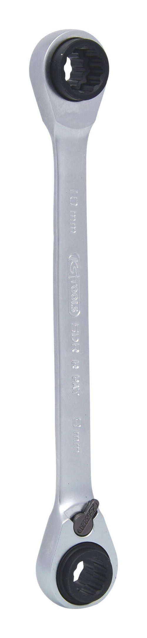 KS Tools Ratschenringschlüssel GEARplus, 4 in 1 Doppel, umschaltbar, 8 x 9 x 10 x 11 mm