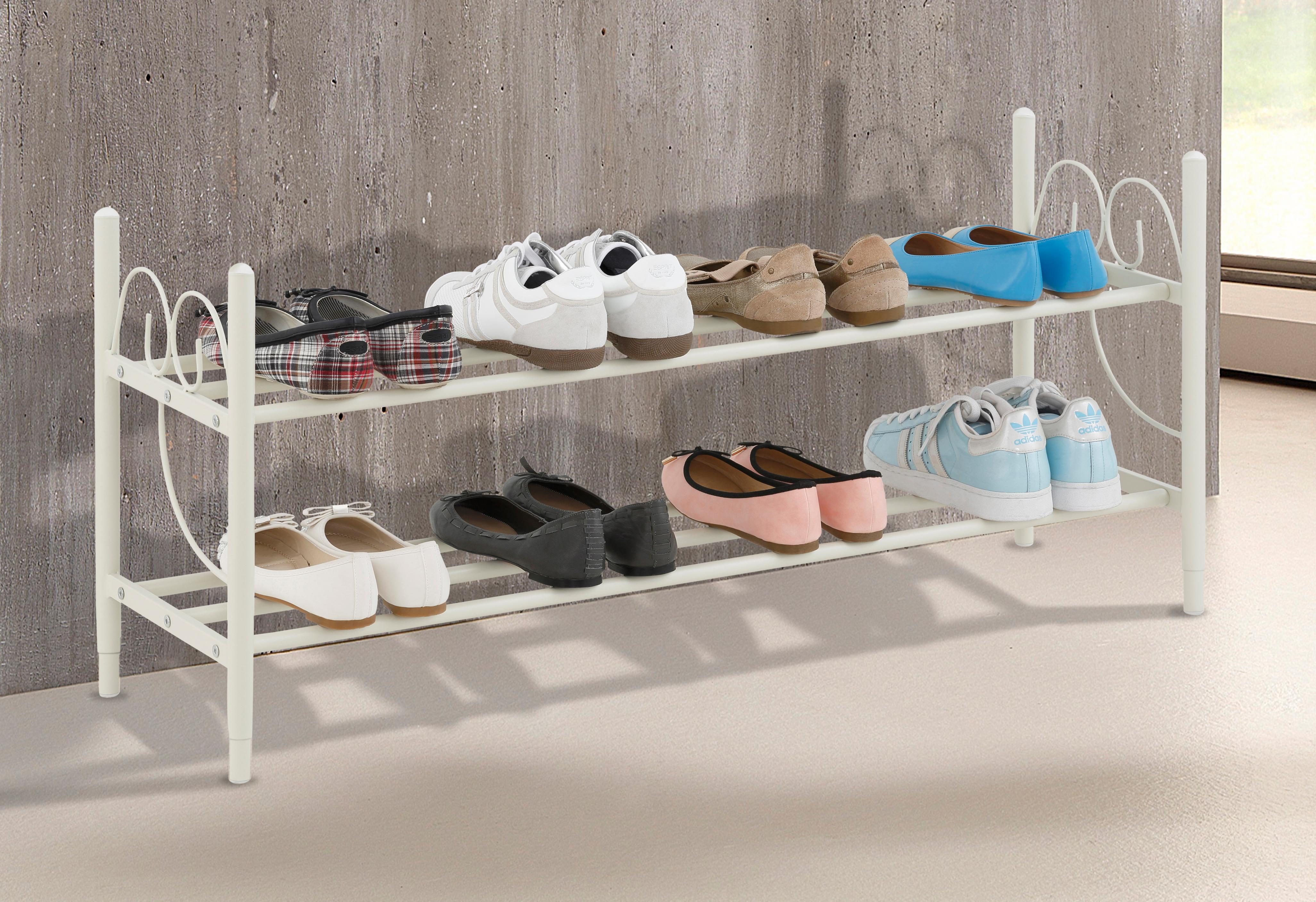 Home affaire Schuhregal »Princess«, aus einem schönen Metallgestell, Platz  für 8-10 Paar Schuhe (ohne Absatz) Höhe, 40 cm online kaufen | OTTO