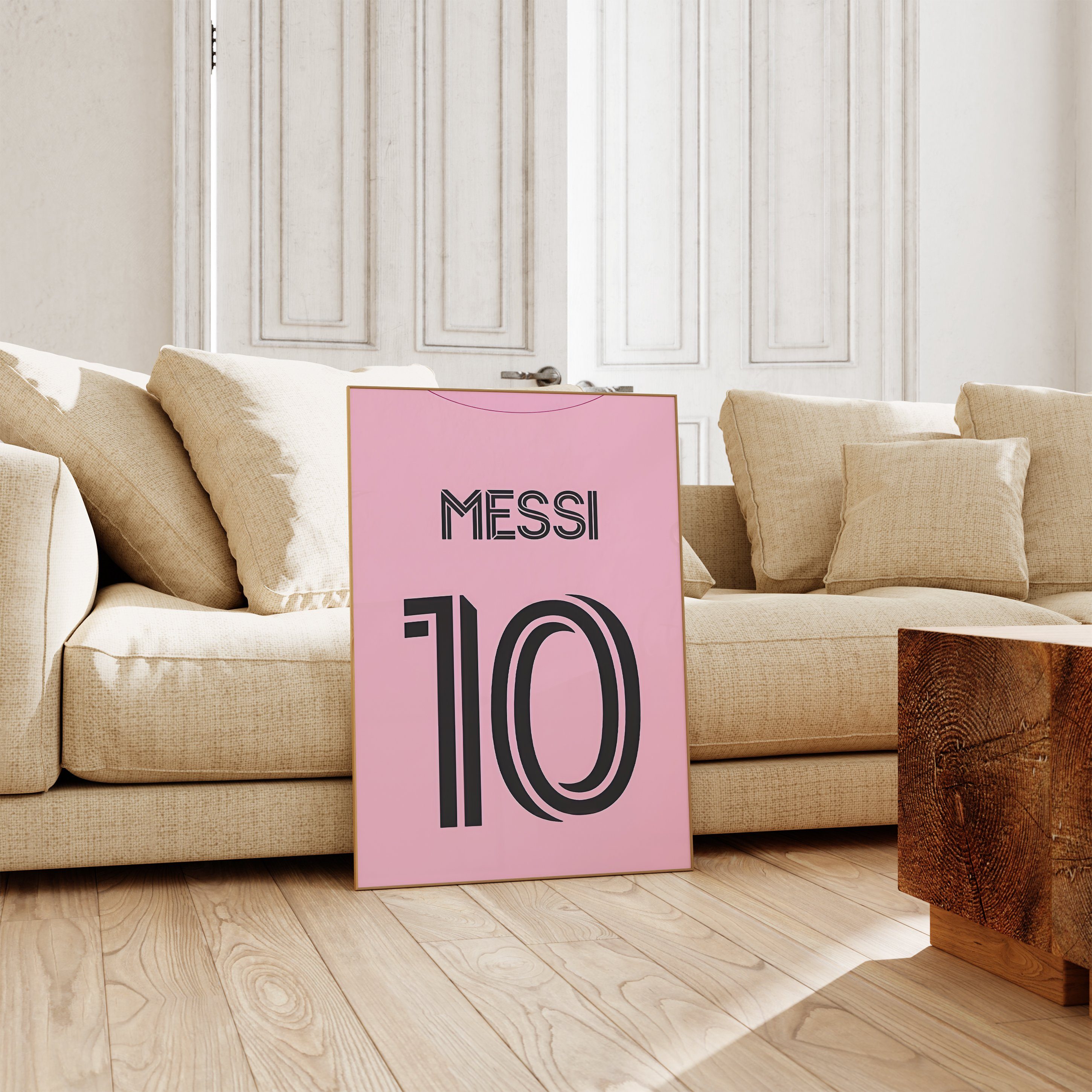 JUSTGOODMOOD Poster ® Lionel Messi 10 Inter Miami · Fußball Poster · ohne Rahmen