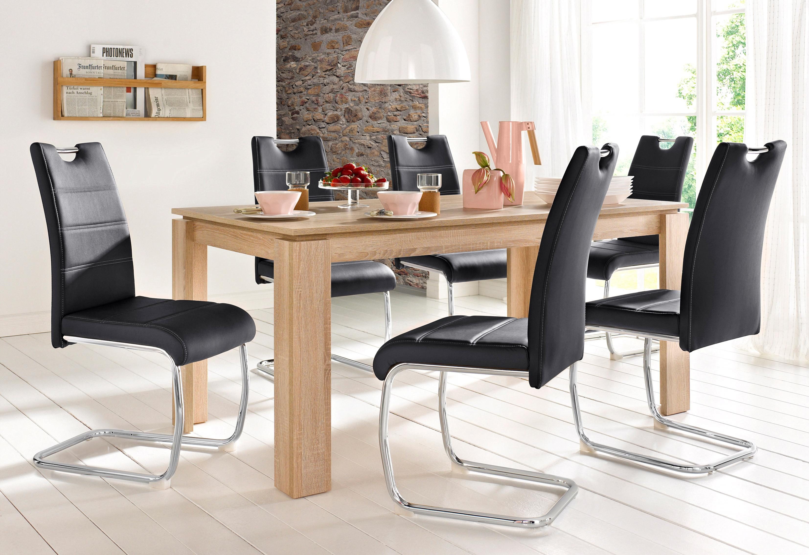 STEINHOFF Essgruppe 5-teili in eichefarben-sägegrau / schwarz - nur 369,99€
