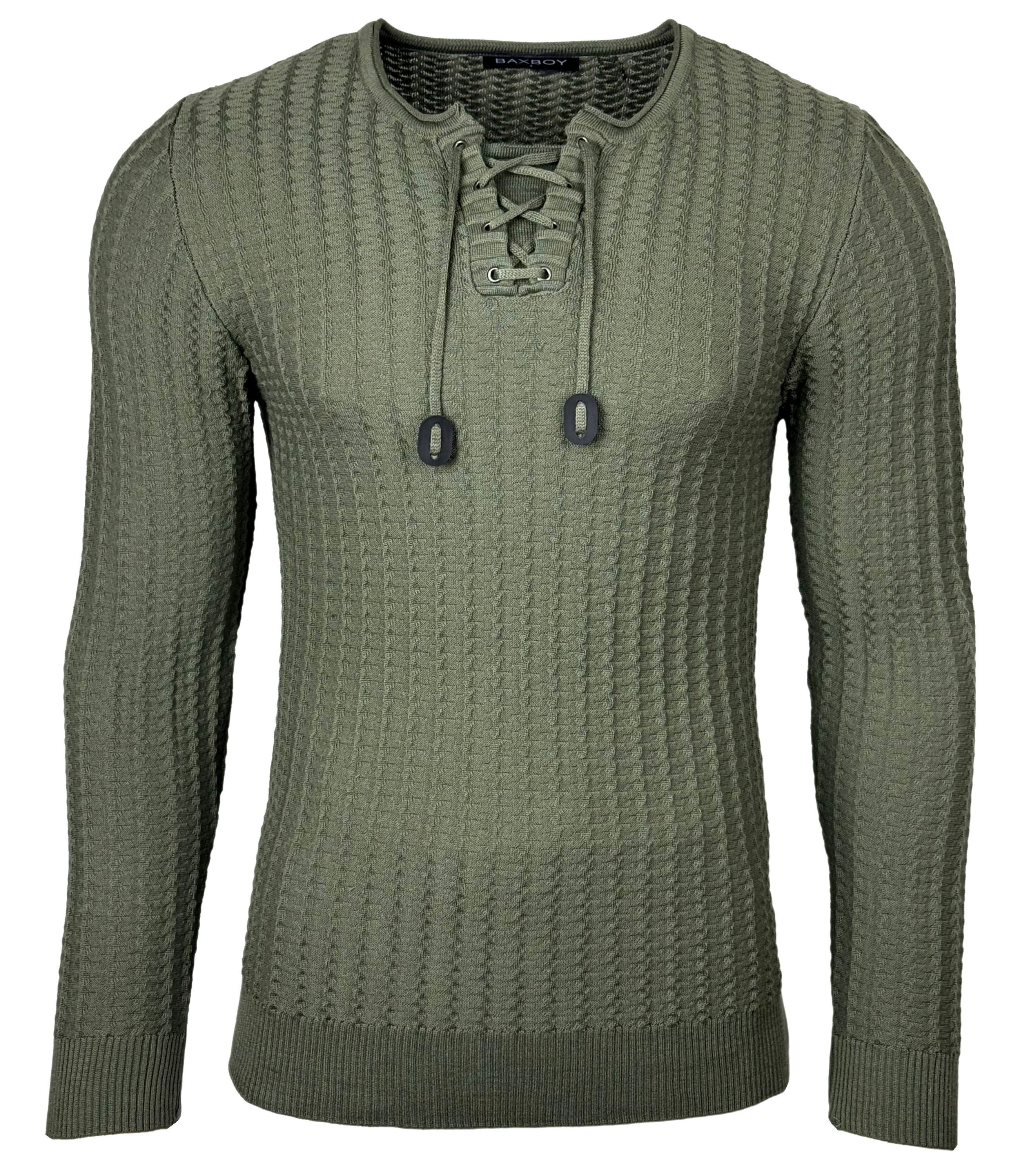 Strickpullover BAXBOY Herren stylischer Rundhals Männer Strick-Pullover B-332