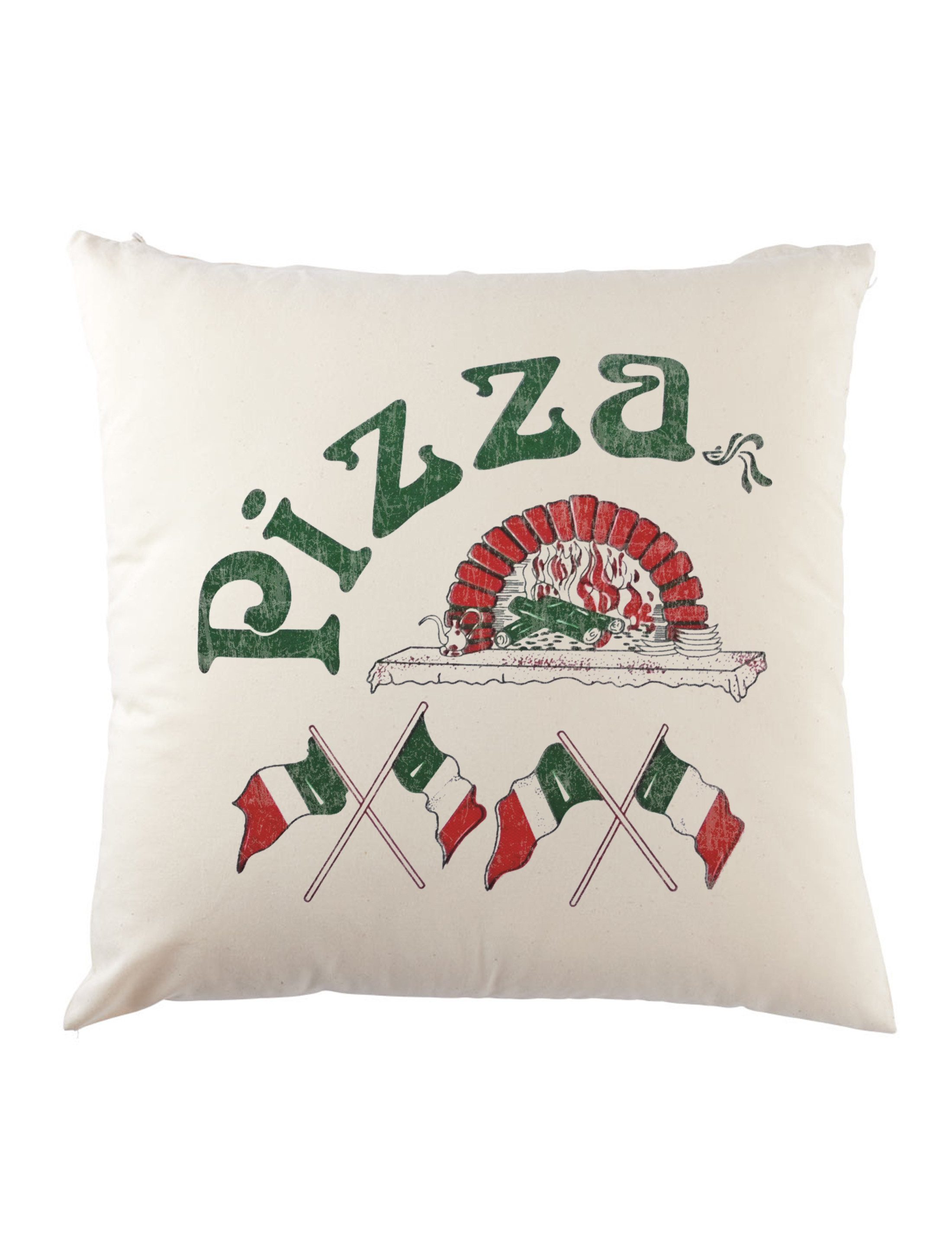 Urban Backwoods Dekokissen Pizza Symbol Dekokissen Italia Fun Italien Symbol Zeichen Logo Sign, Pizzabäcker Pizzeria Maker