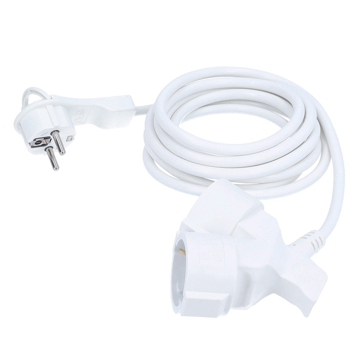 as - Schwabe 2fach PVC Verlängerungskabel Verlängerungskabel, Flachstecker, Typ F (Schuko), 2x Typ F (Schuko) (300 cm) – Bild 4 von 4