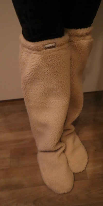 MajestiBallerina by Sylvia Schuhmann Thermostrümpfe Kuschel Bein & Füße Warmer Cosy Strümpfe Overknee unisize beige (1 Paar)