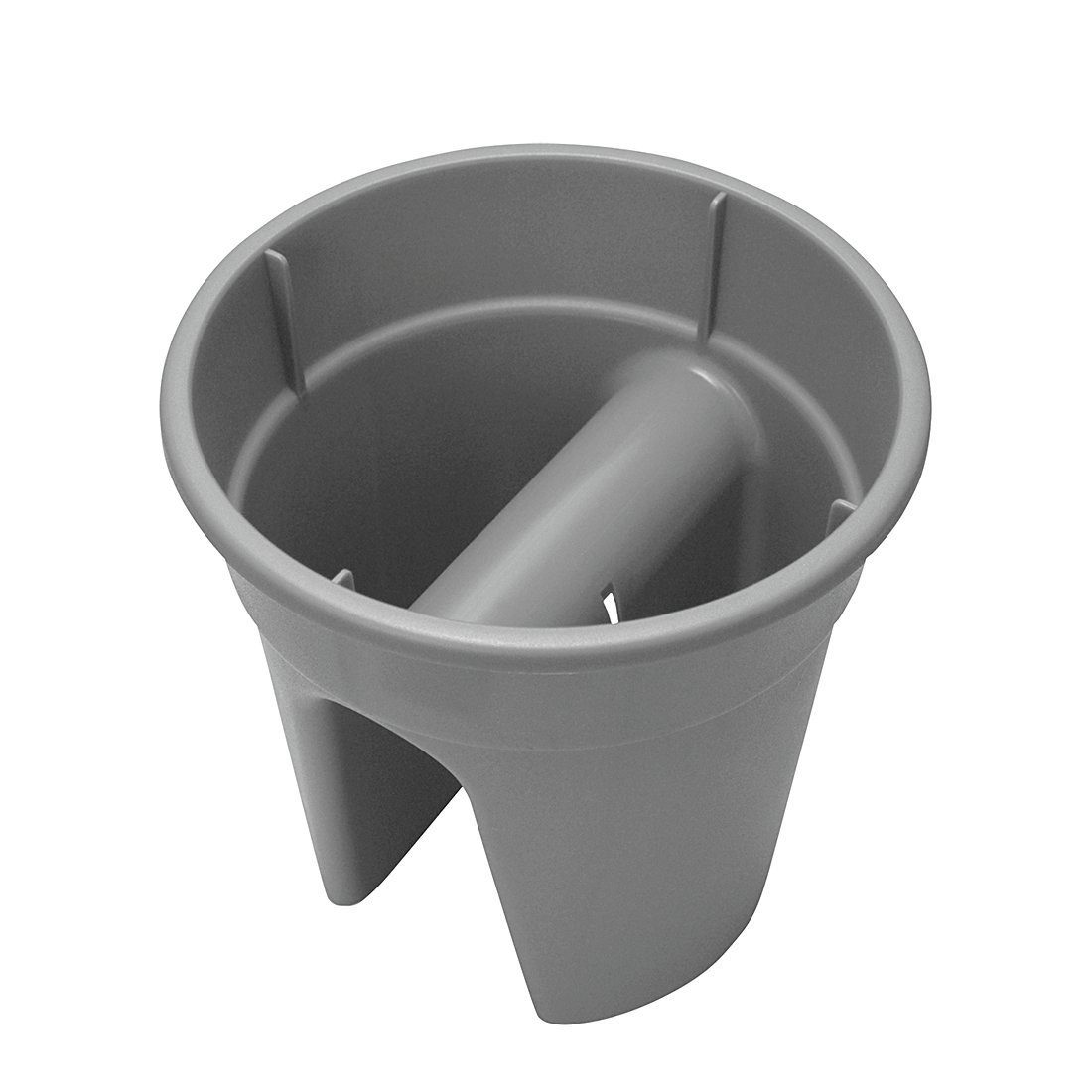 KHW Blumentopf Blumentopf Flowerclip 3-er Set, grau, ideal für Pflanzenarrangements, Praktisches Design für einfache Anbringung