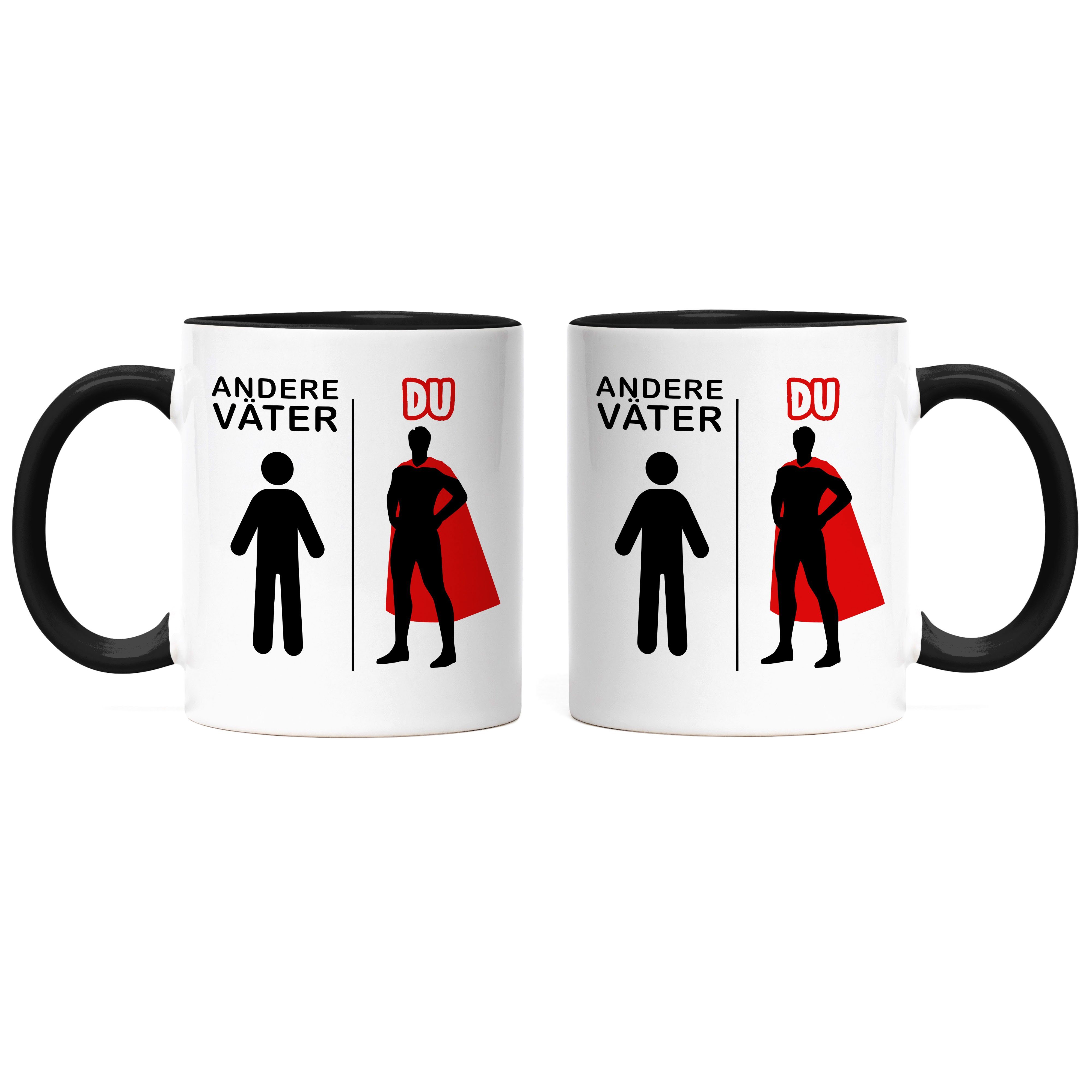 Vatertagsgeschenk Hey!Print Tasse Bester Held Papa Schwarz Andere Superheld Vatertag Väter Du Geschenkidee Tasse