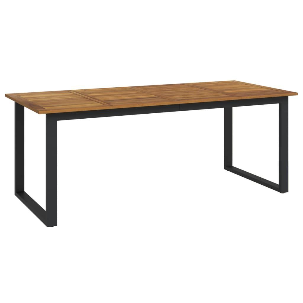 vidaXL Gartentisch Gartentisch mit Beinen in U-Form 200x90x75 cm Massivholz Akazie Esstis