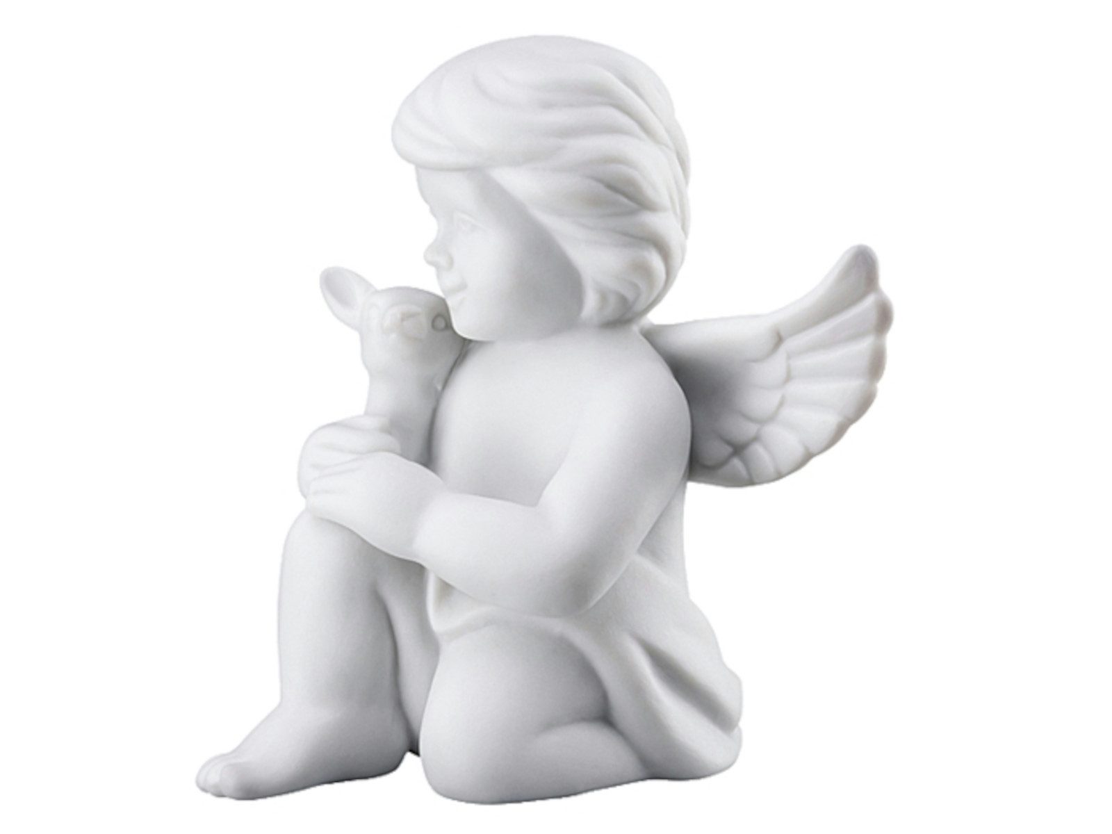 Rosenthal Dekofigur Engel mit Bambi klein weiss matt 6 cm, Figuren