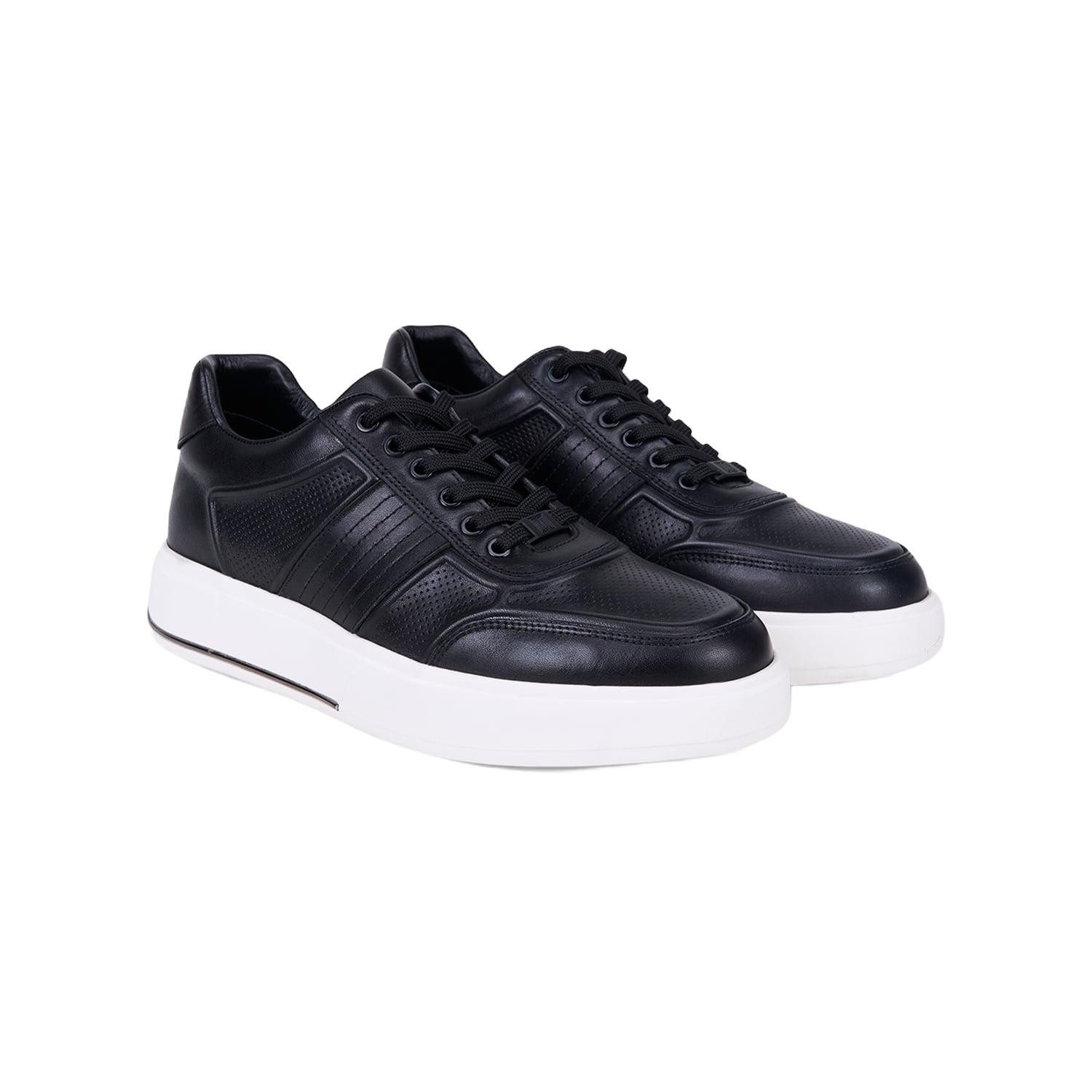 Desa DESA Herren DesaComfort Leder-Sneaker mit weißer Sohle Sneaker
