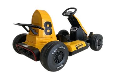ES-Toys Elektro-Kinderauto Kinder Elektro Gokart F1 Gurt, Belastbarkeit 30 kg, Mp3-Anschluss 2 Elektromotoren bis 6 km/h