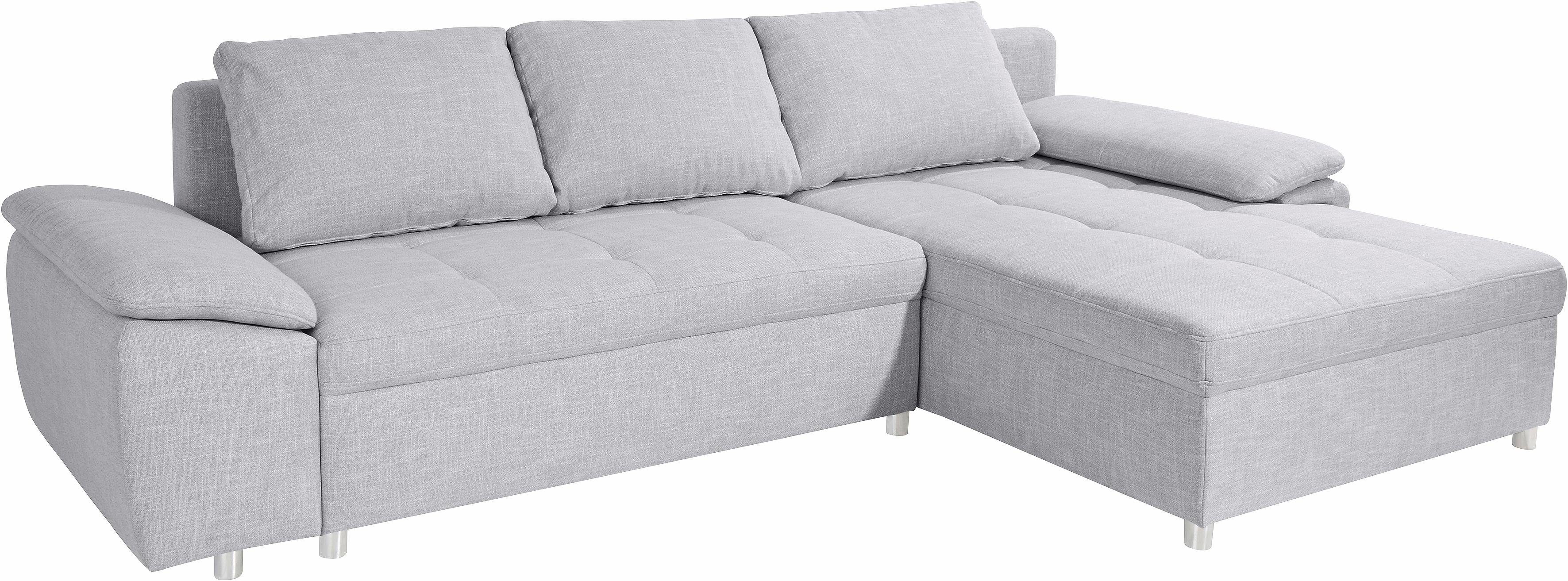 XXL Polsterecke LABENE in silber inkl. Rückenkissen - ab 599,99€