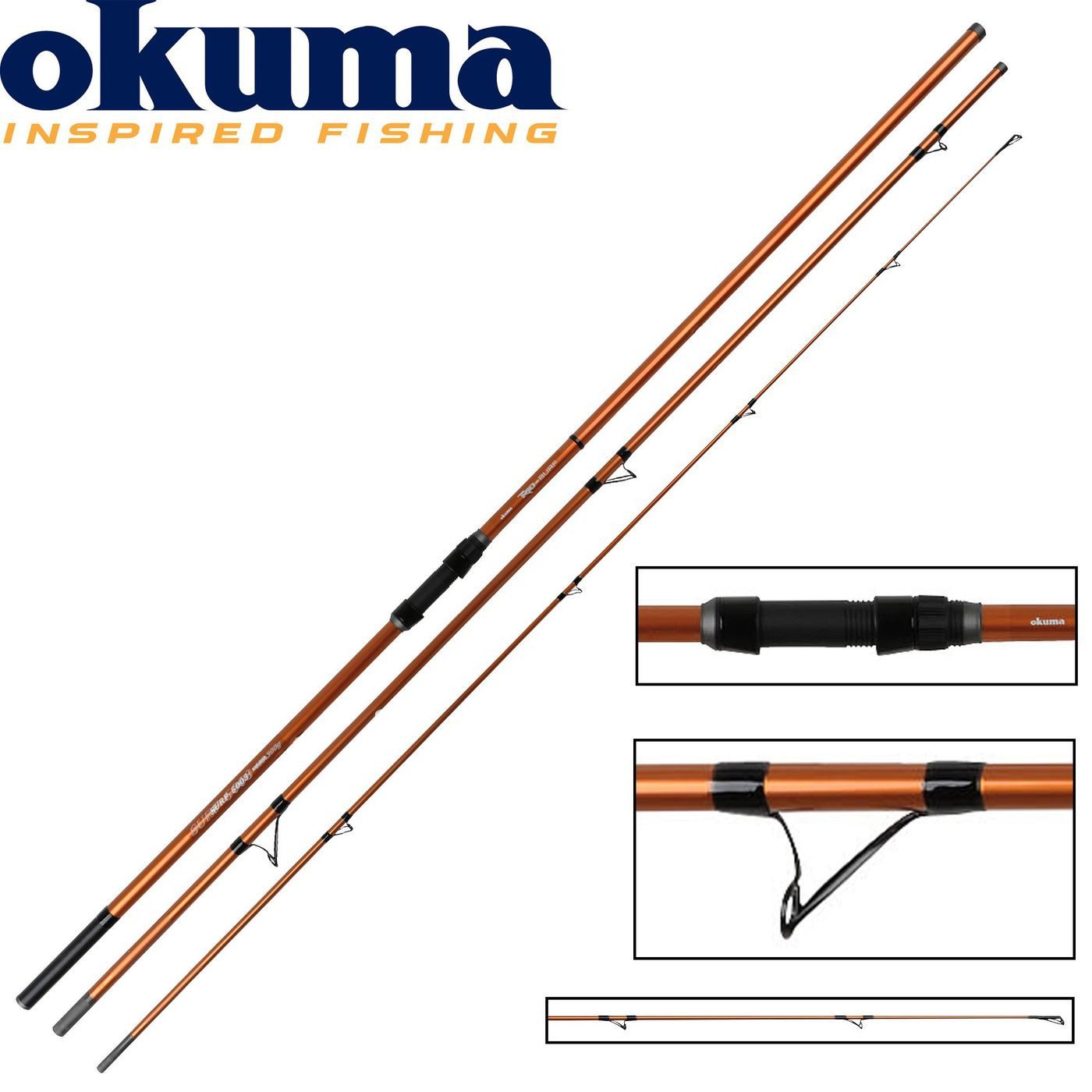 Brandungsrute Okuma Trio Rex Surf 450cm 100-200g Brandungsrute