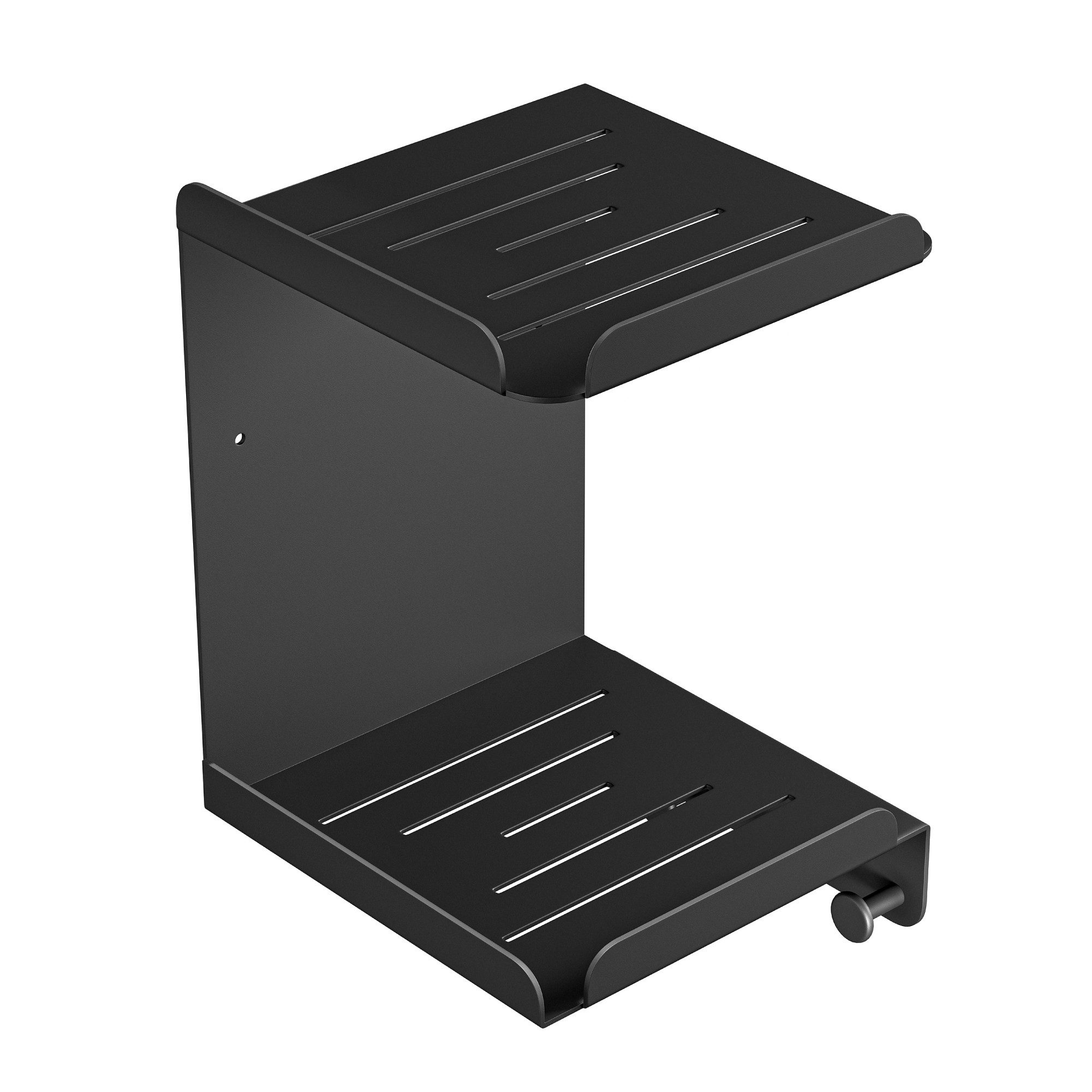 doporro Duschablage Duschregal Wandregal mit 2 Etagen und 3 Haken aus Metall Reglo-14, 2 Etagen