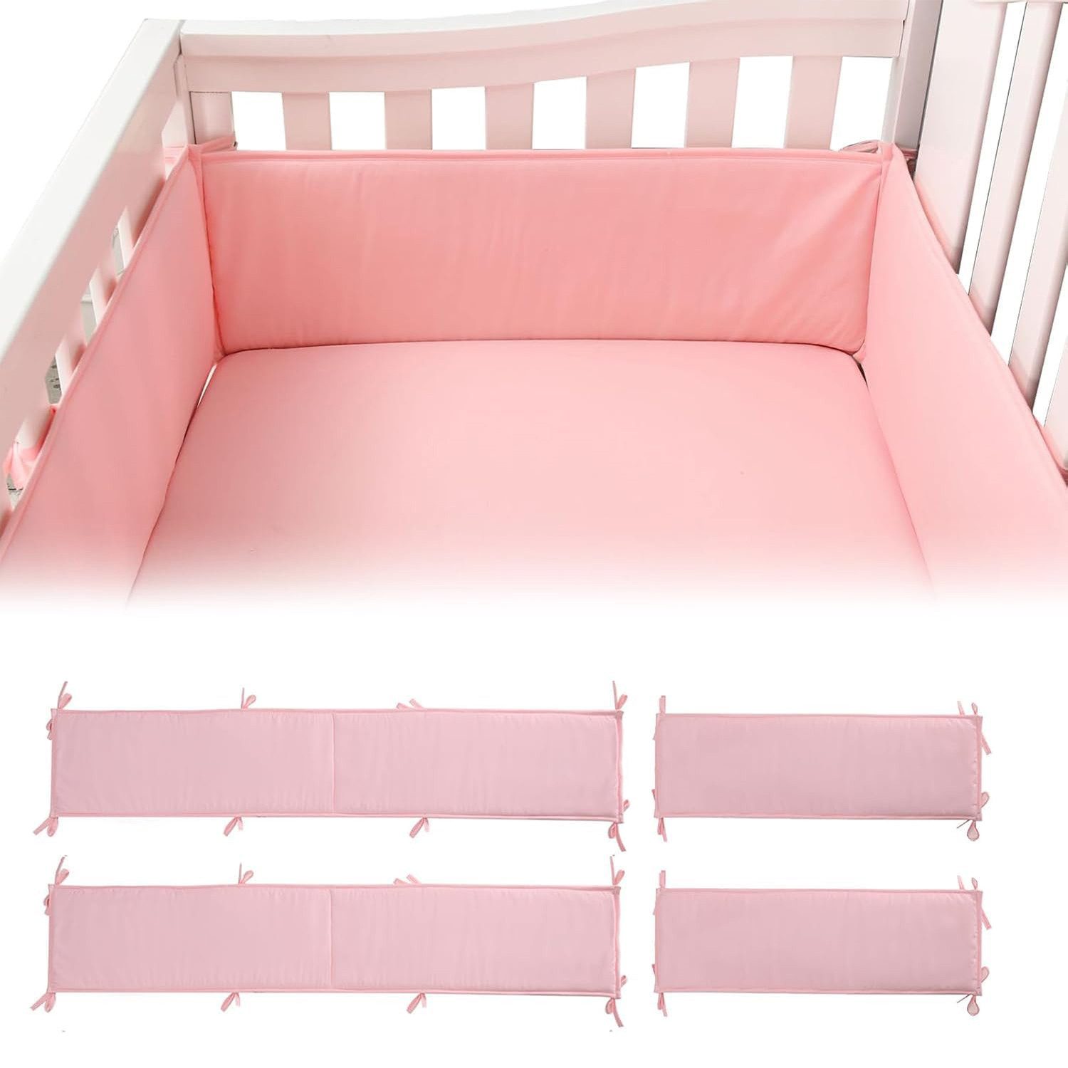 Refined Living Bettnestchen Bettumrandung 4-tlg für Kinderbett Babybett Nes günstig online kaufen