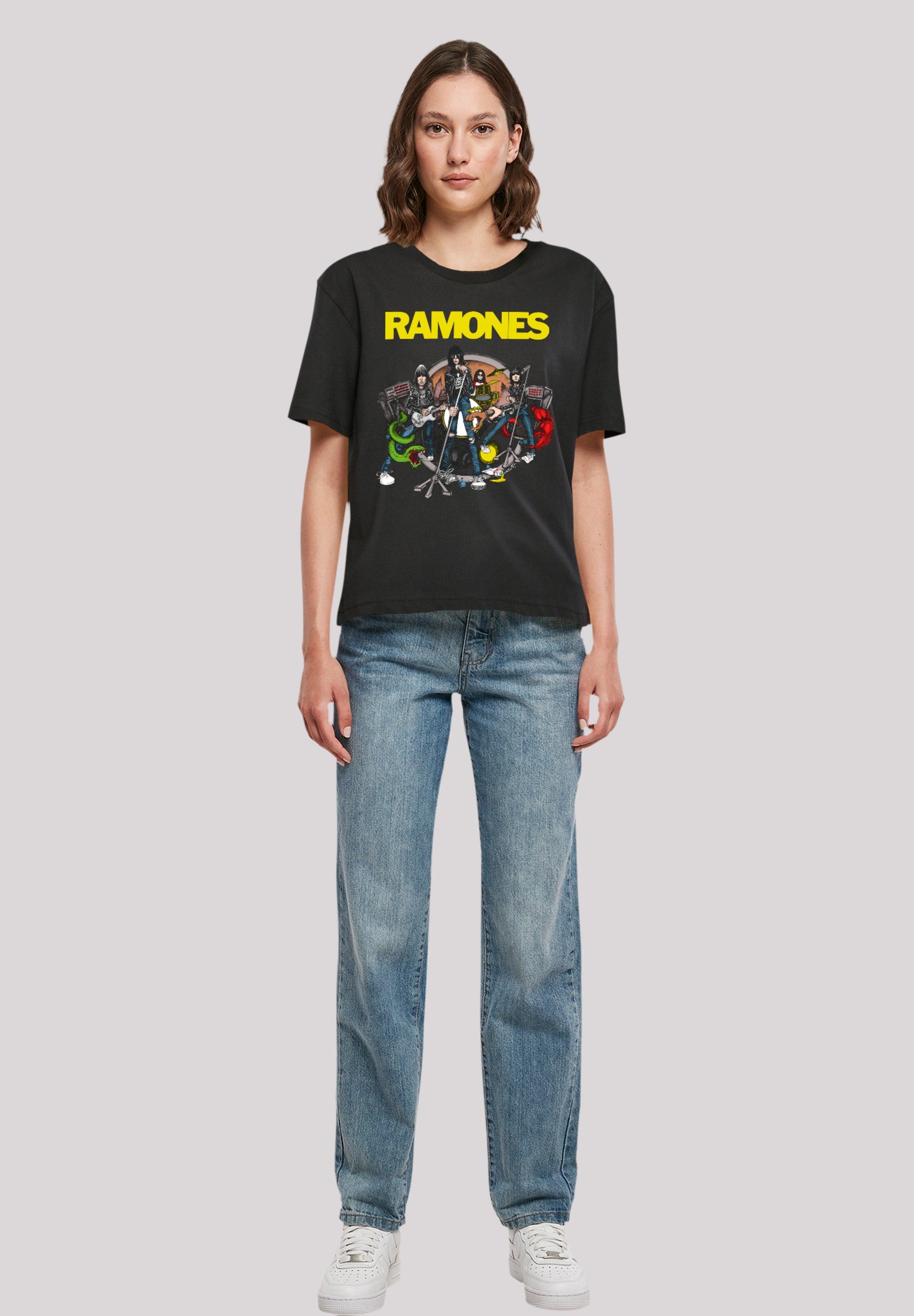 F4NT4STIC T-Shirt Band Rock-Musik Qualität, Ramones Ruin Road To Musik Rock Premium Band