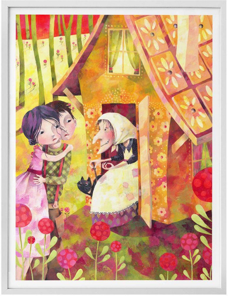 Gretel, und Wandposter Poster St), Wandbild, Wall-Art & (1 Wandbilder Märchen Hänsel Geschichten Poster, Bild, Märchen