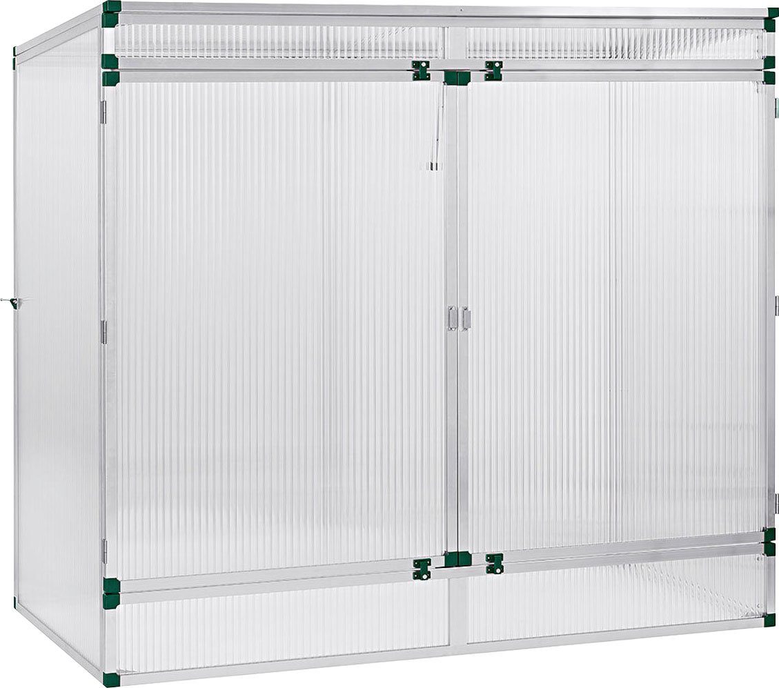 Beckmann Gewächshaus Pflanzenhaus Modell 2, Komplett-Set, sorgt von der Anzucht bis zur Ernte für ein angenehmes Klima silberfarben | Rabatt: 30%