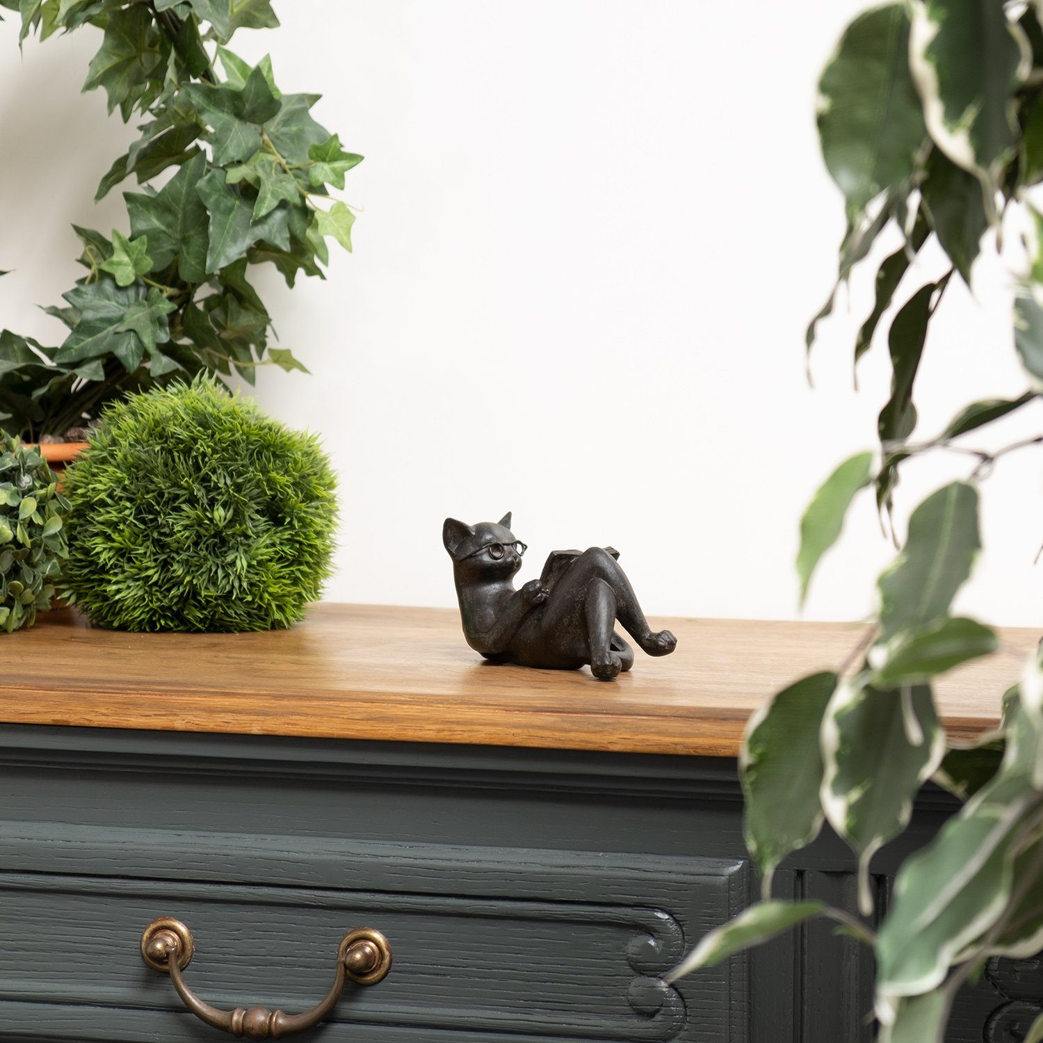 Moritz Dekofigur Moritz Dekofigur Figur Katze 14x7,5 cm Kater Brille Buch L günstig online kaufen