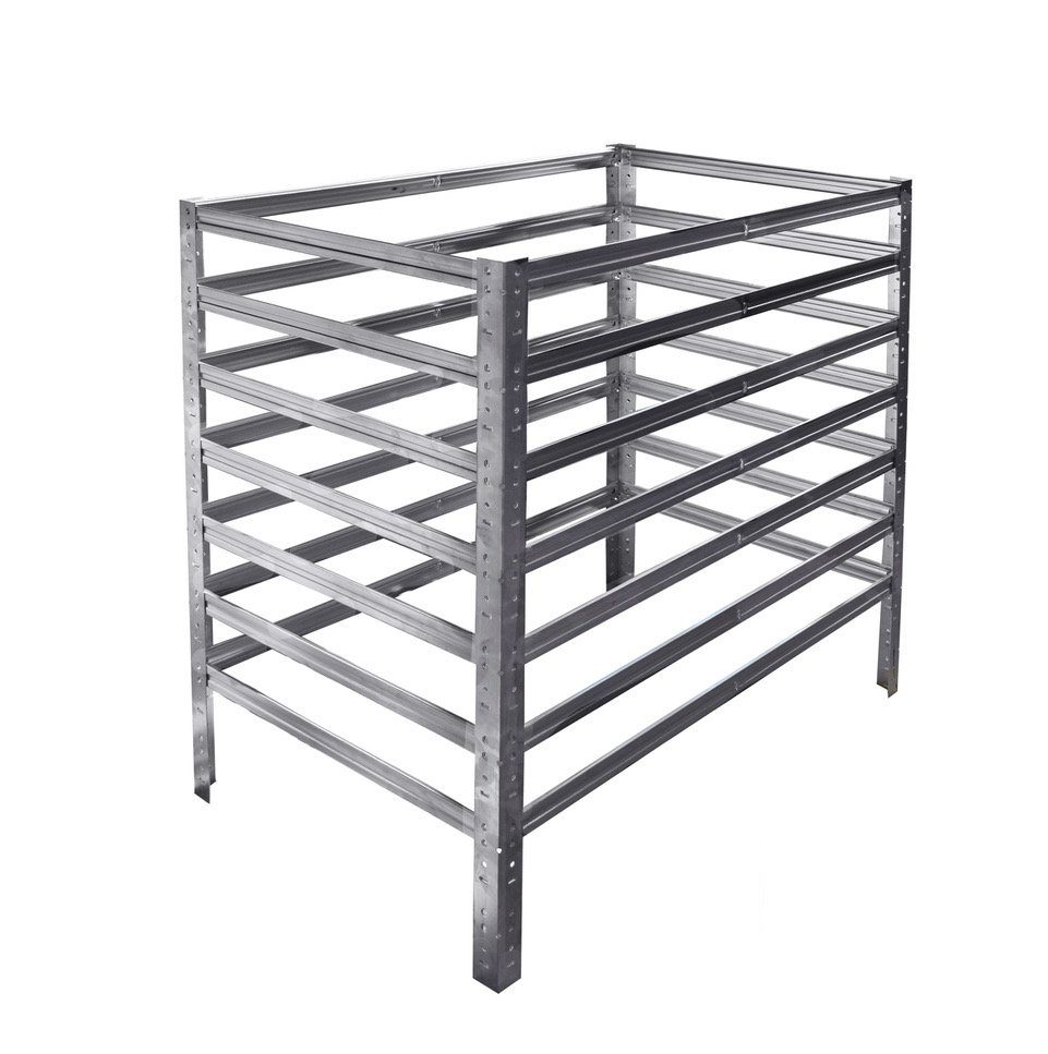 shelfplaza Komposter HOME, BxTxH: 120x90x100 cm, Metallkomposter verzinkt, Komposter Metall als Compost Bin