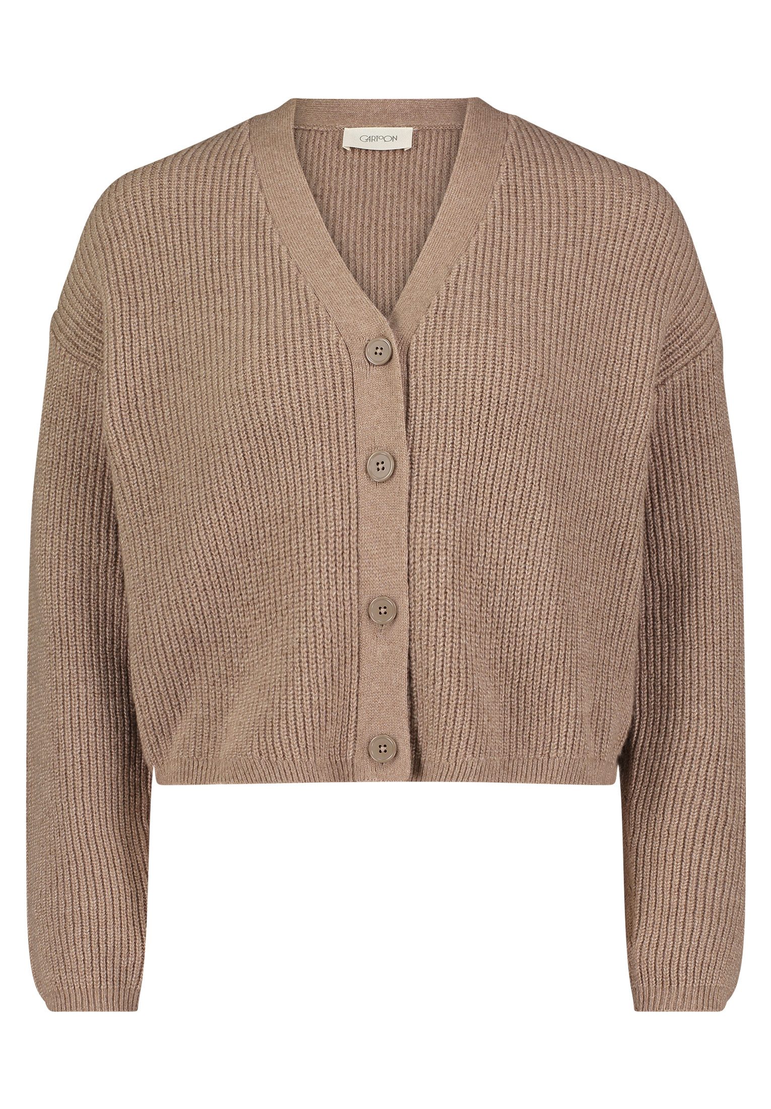 Cartoon Strickjacke "Damen Basic-Strickjacke mit V-Ausschnitt" 1 tlg. Struk günstig online kaufen
