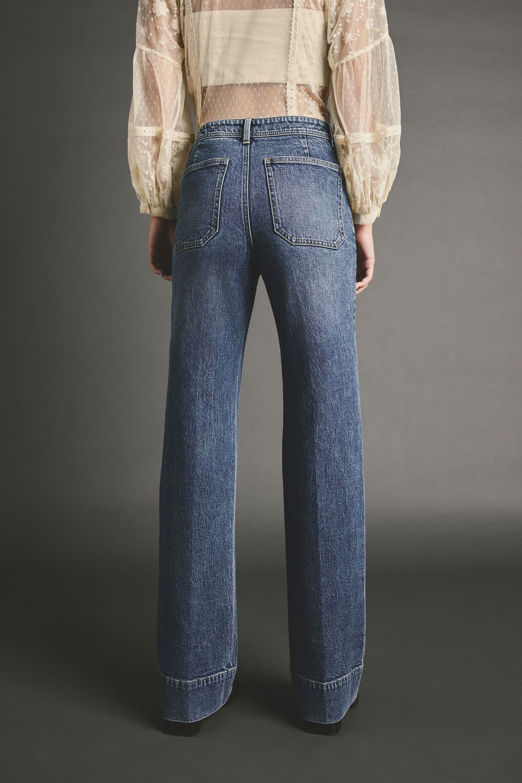 Next Weite Jeans Weit geschnittene Jeans mit Utility-Tasche- Petite (1-tlg) günstig online kaufen