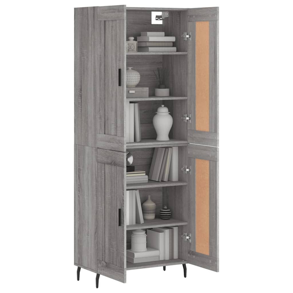 vidaXL Highboard Highboard Grau Sonoma 69,5x34x180 günstig online kaufen