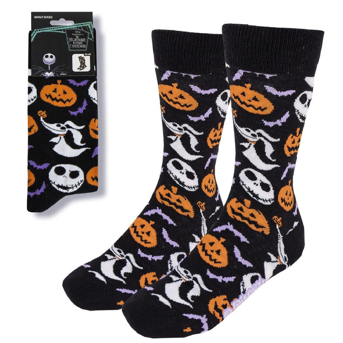 Socken Nightmare before Christmas Strümpfe Erwachsene Baumwolle Größe 38-45