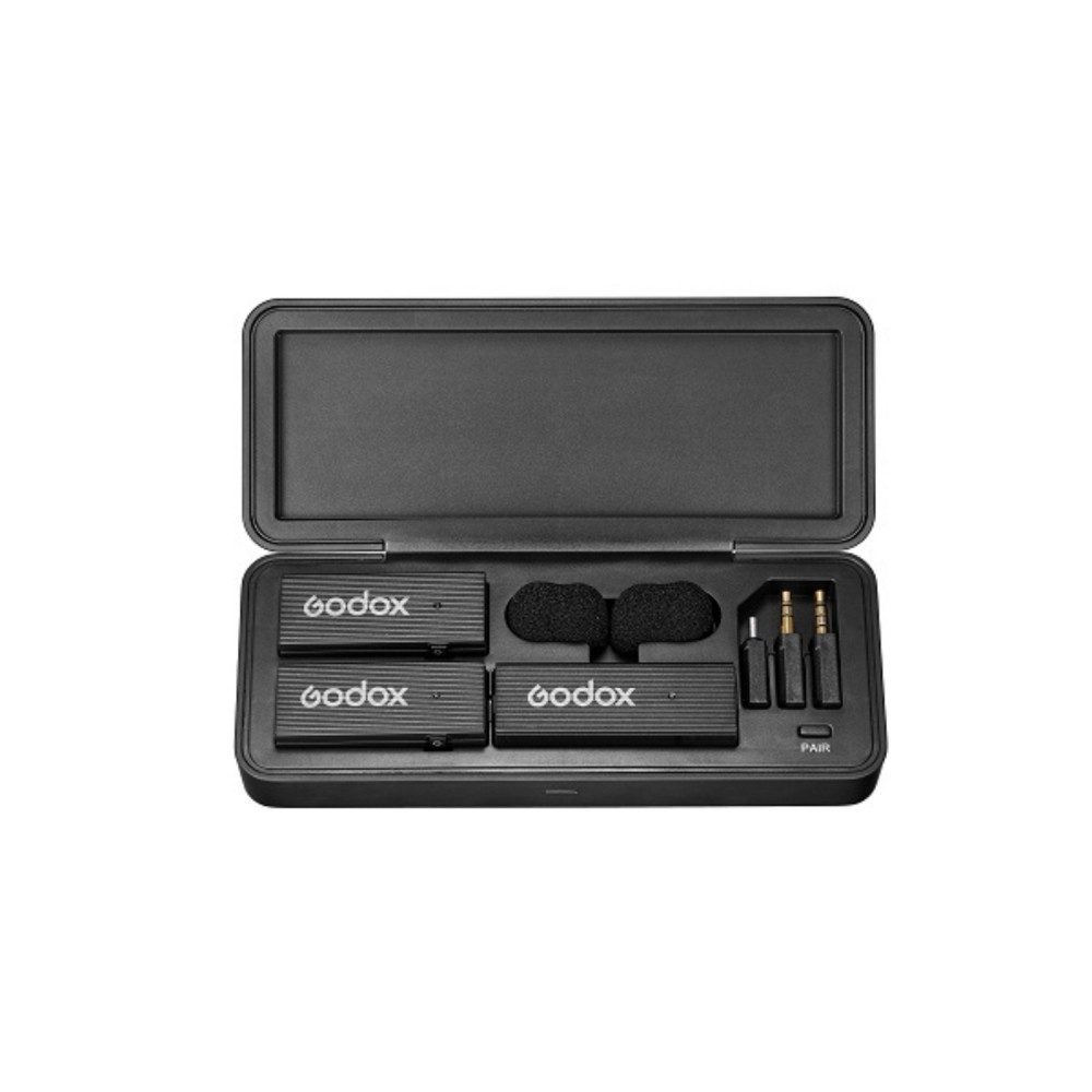 Godox Godox MoveLink Mini UC Kit2 Wireless Mikrofon-System Kopfhörer (Kompakte Bauweise, 802.11b/g/n, Kompakte Bauweise, leicht und tragbar)